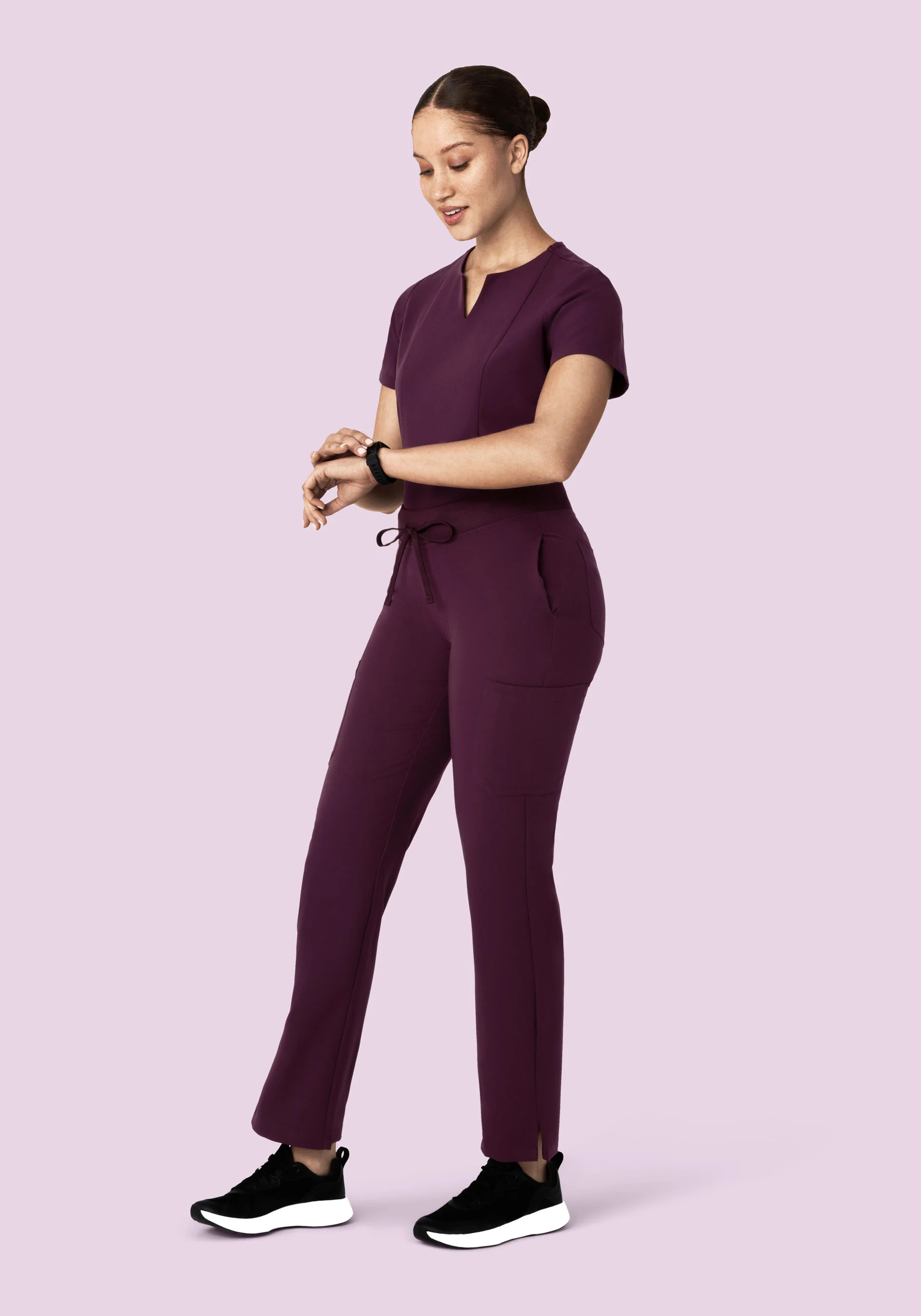 5 Pocket Notch Neck Top Açaí - Image 3