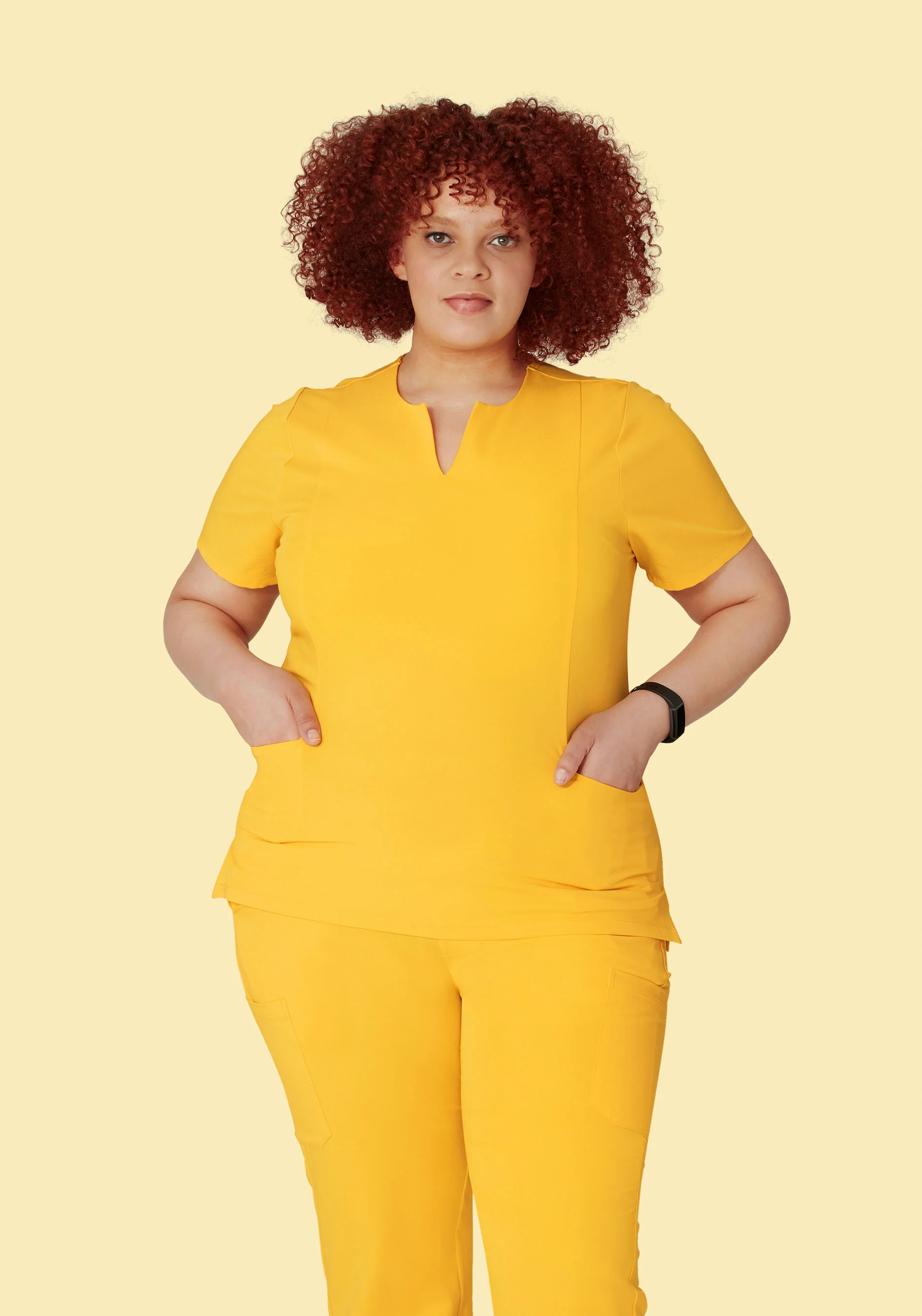5 Pocket Notch Neck Top Daffodil - Image 5