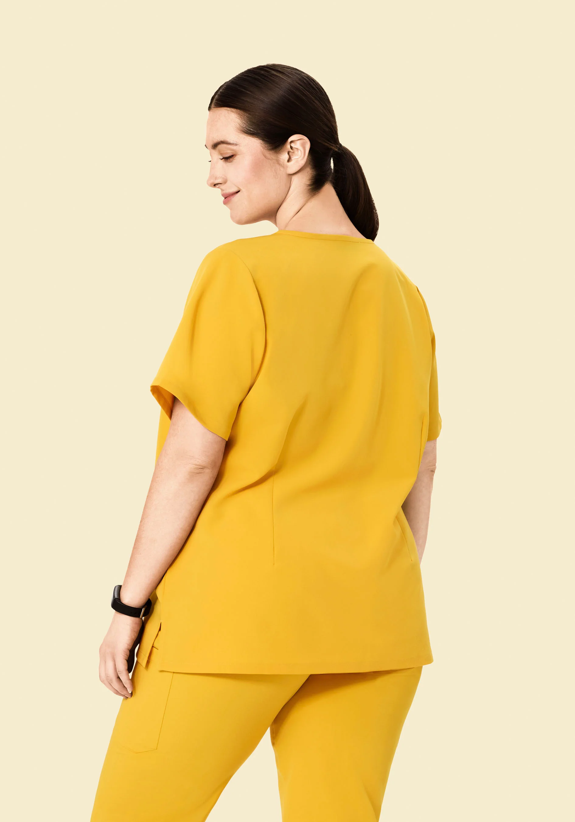 5 Pocket Notch Neck Top Dijon - Image 8