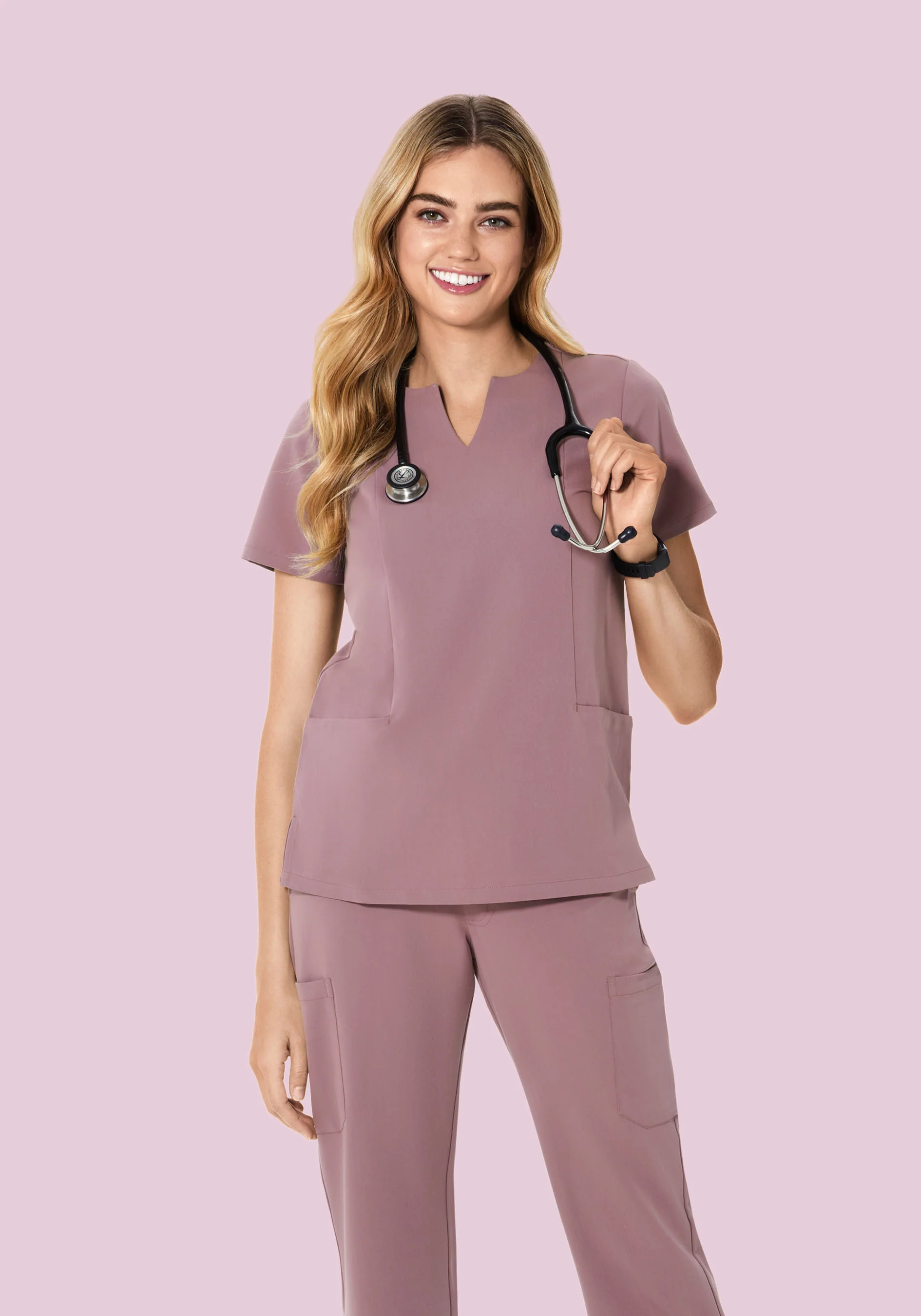 5 Pocket Notch Neck Top Dusk