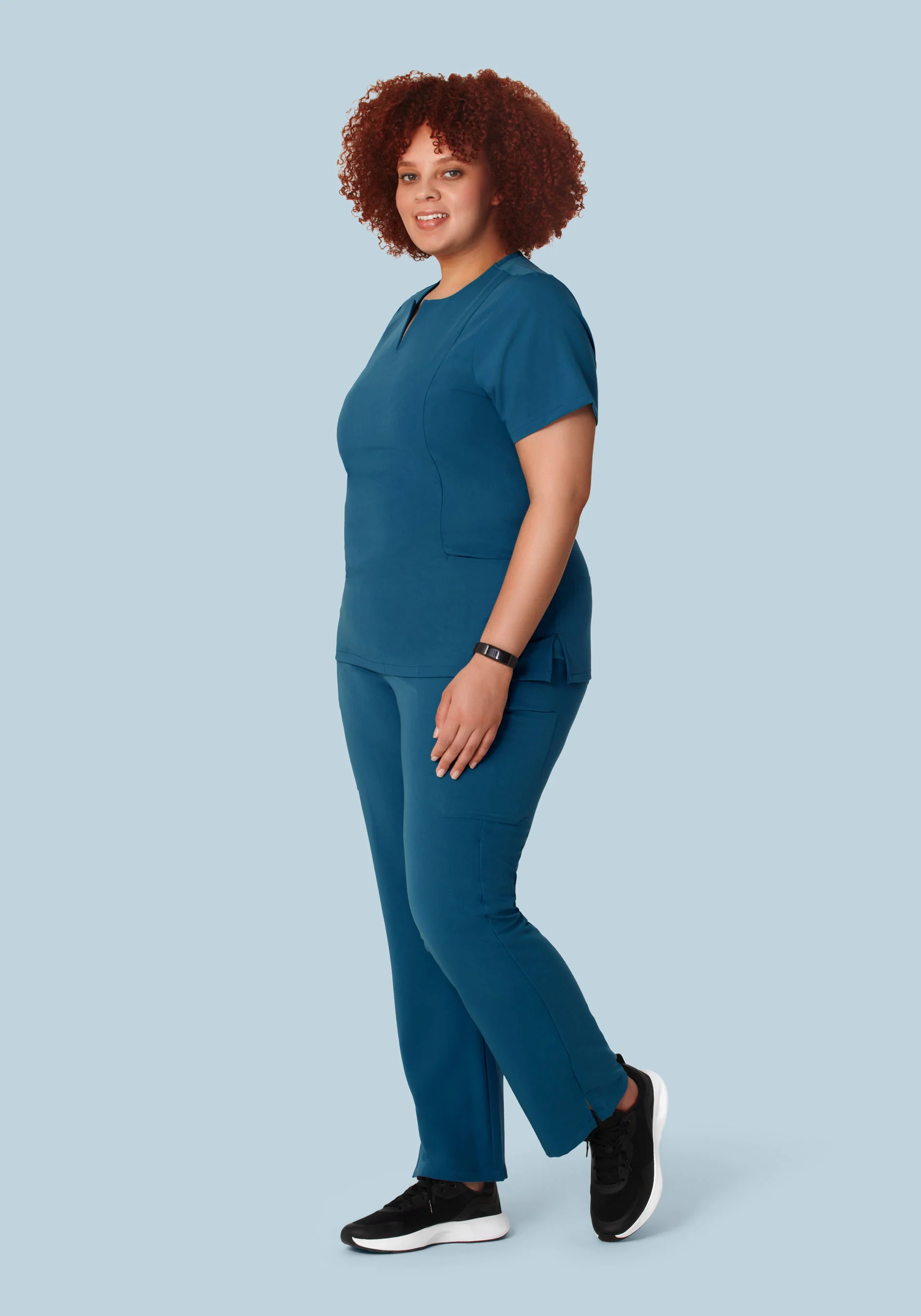 5 Pocket Notch Neck Top Harbor Blue - Image 7
