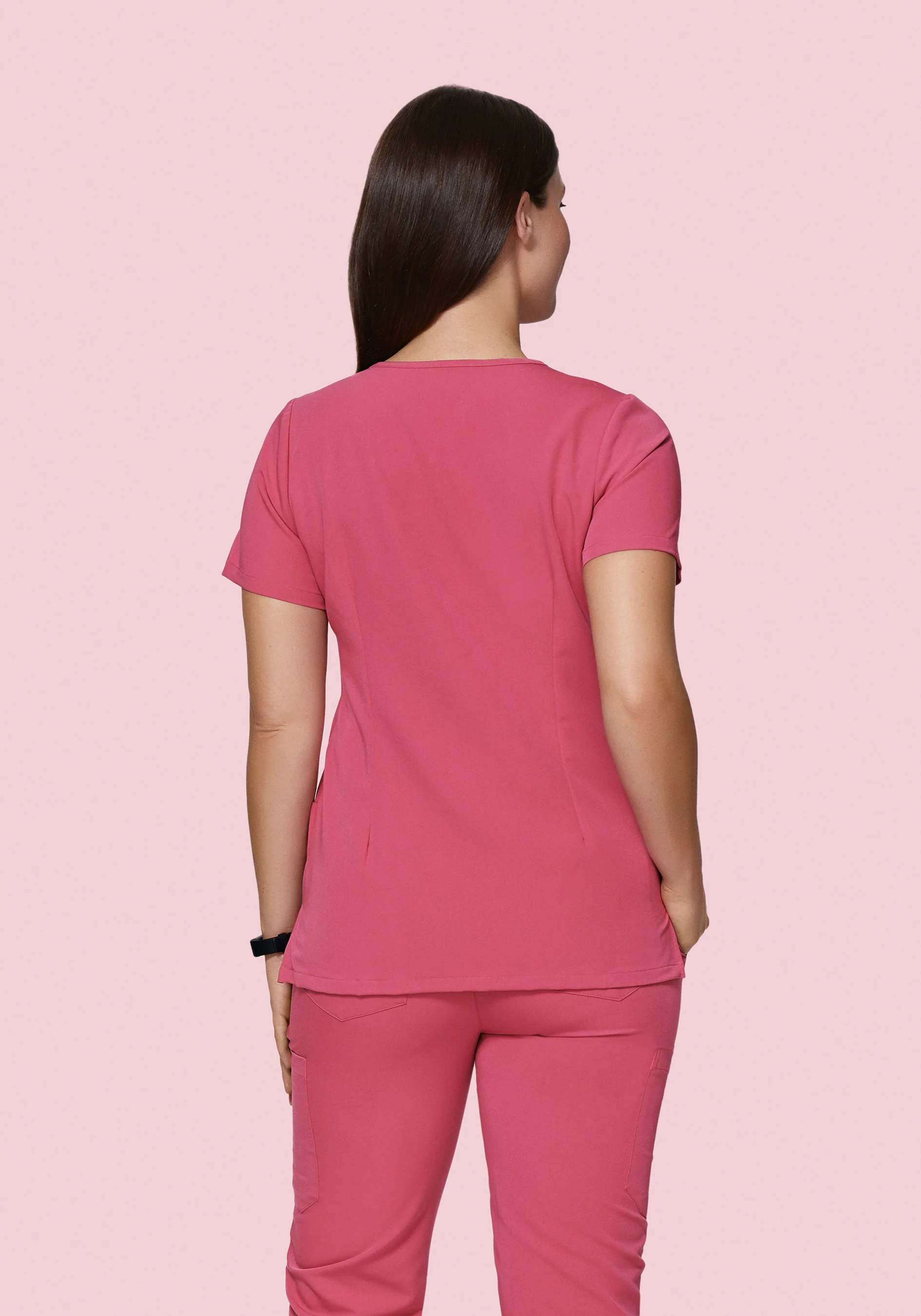 5 Pocket Notch Neck Top Jaipur Pink - Image 6