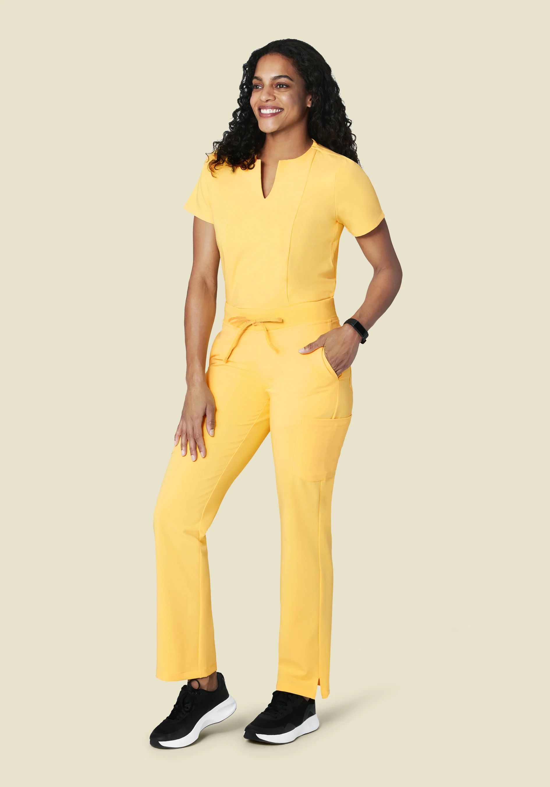5 Pocket Notch Neck Top Lemonade - Image 4