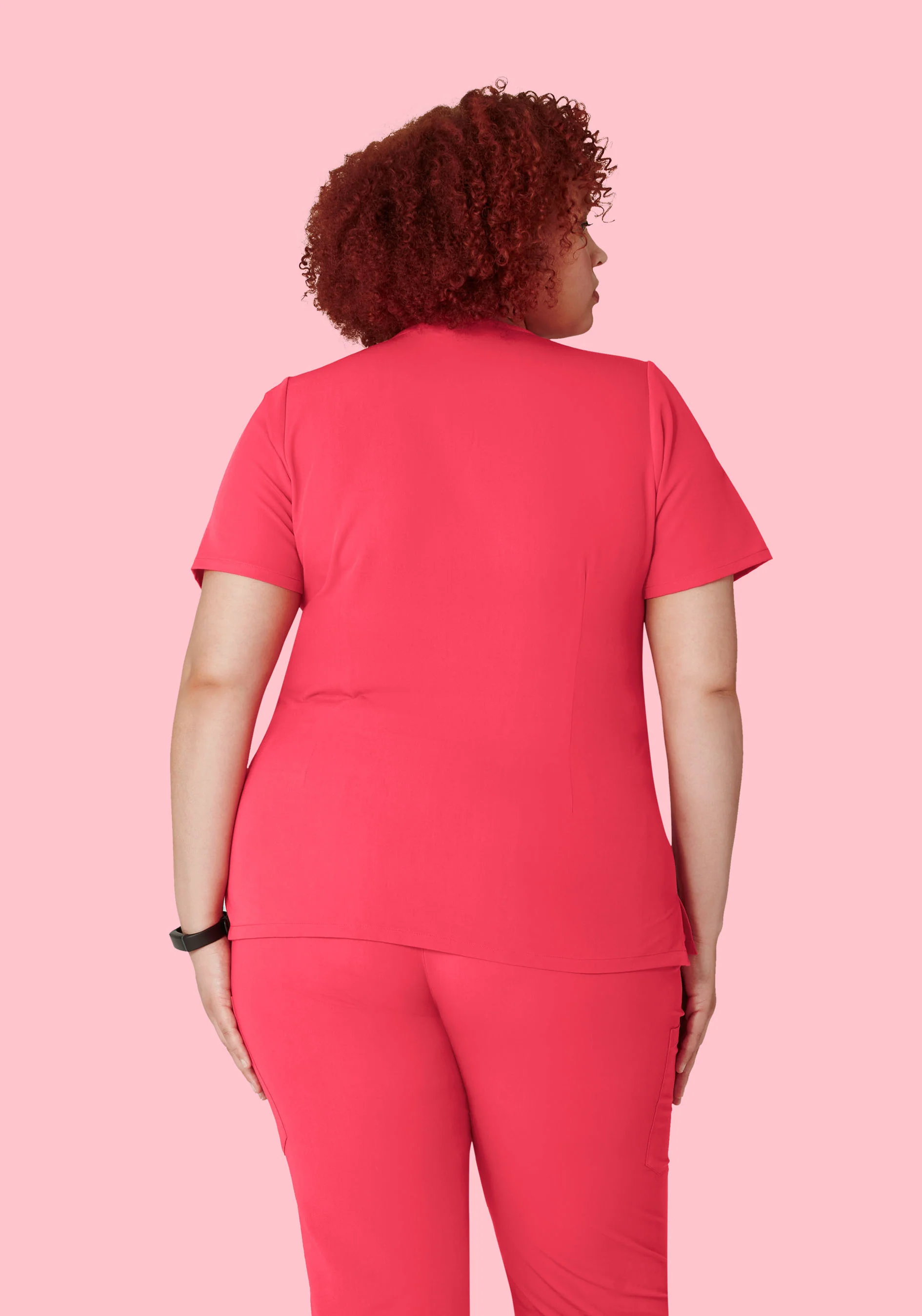 5 Pocket Notch Neck Top Paradise Pink - Image 8