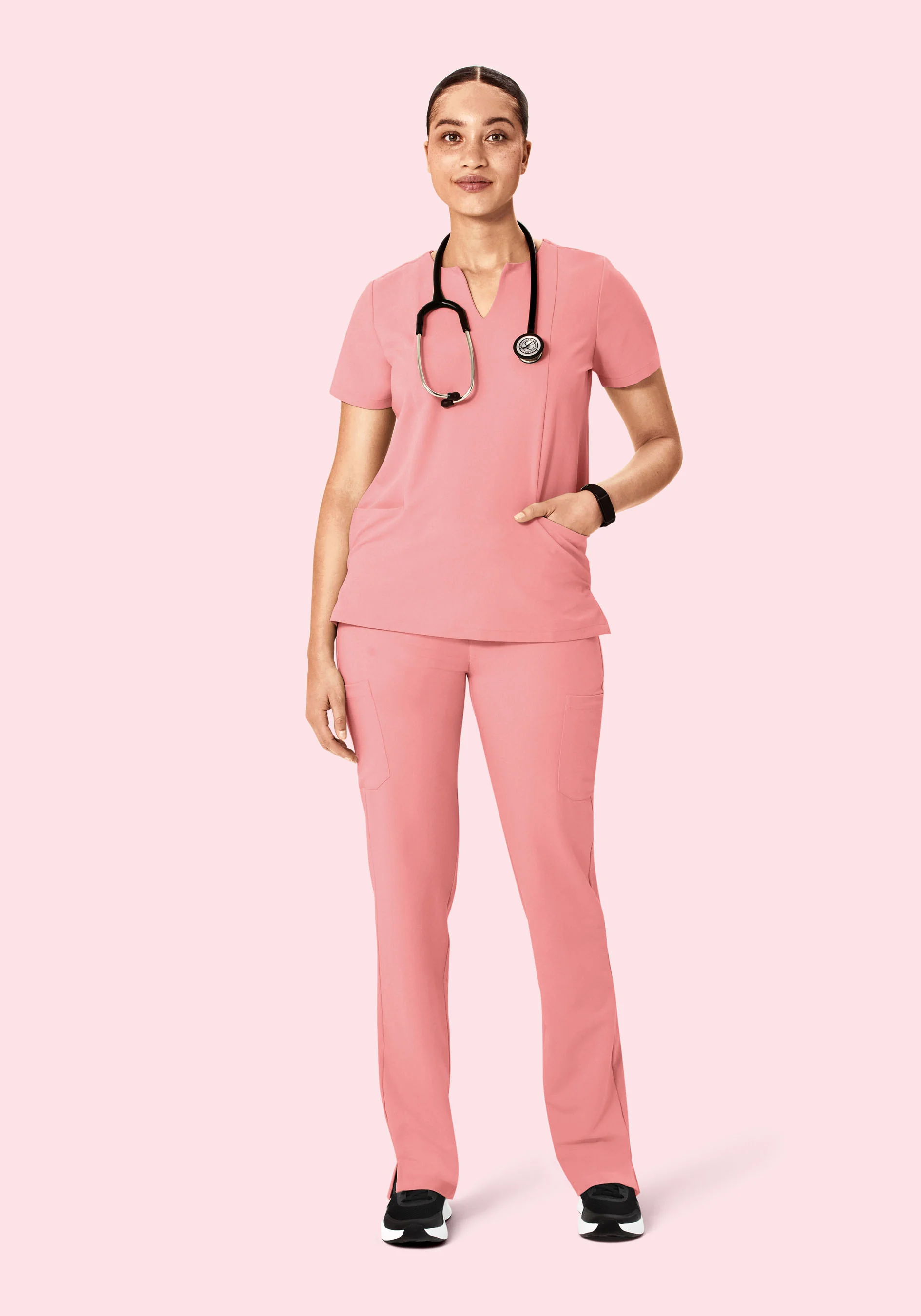 5 Pocket Notch Neck Top Sorbet - Image 3