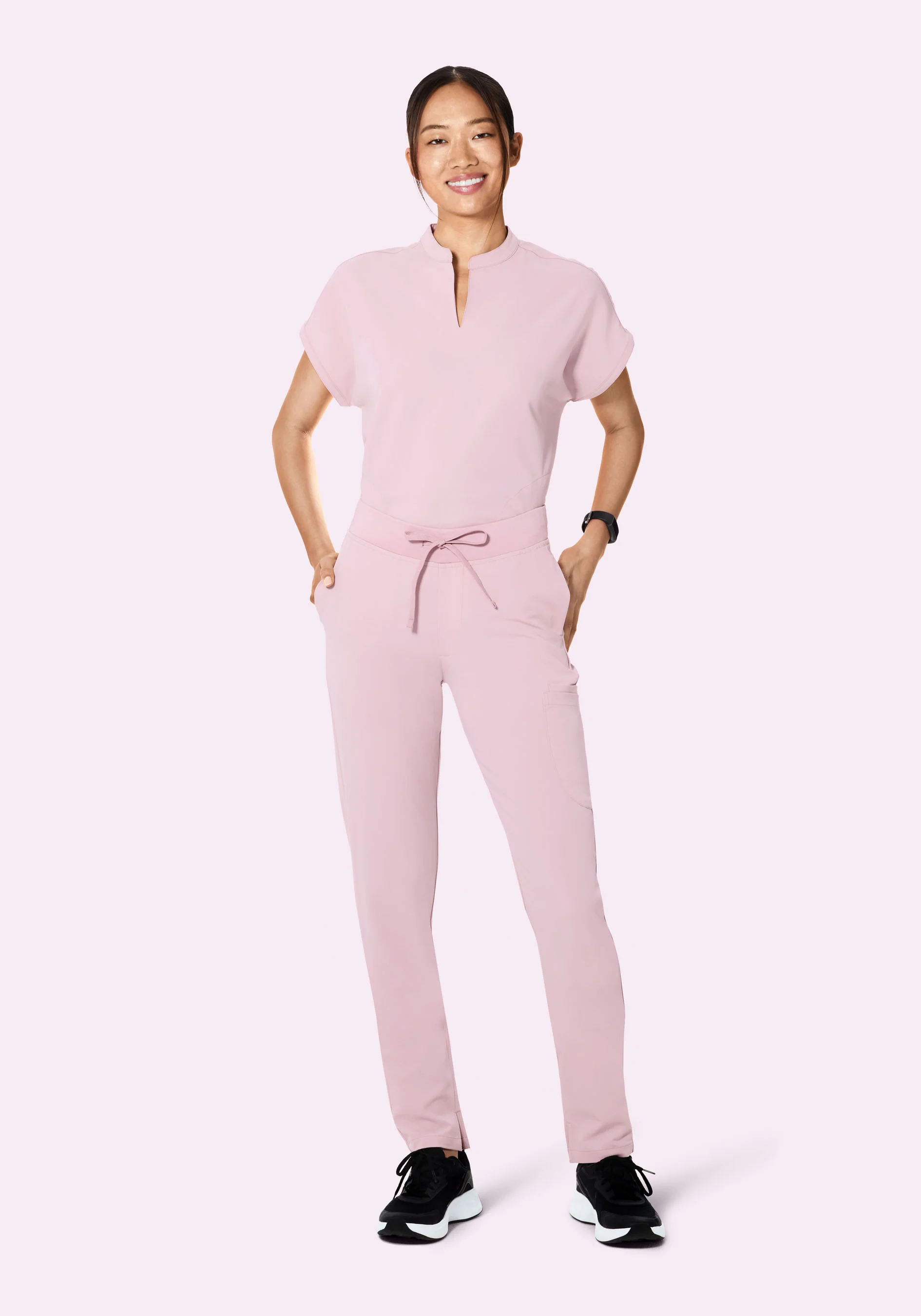 6 Pocket Slim Pants Blush Blossom - Image 2