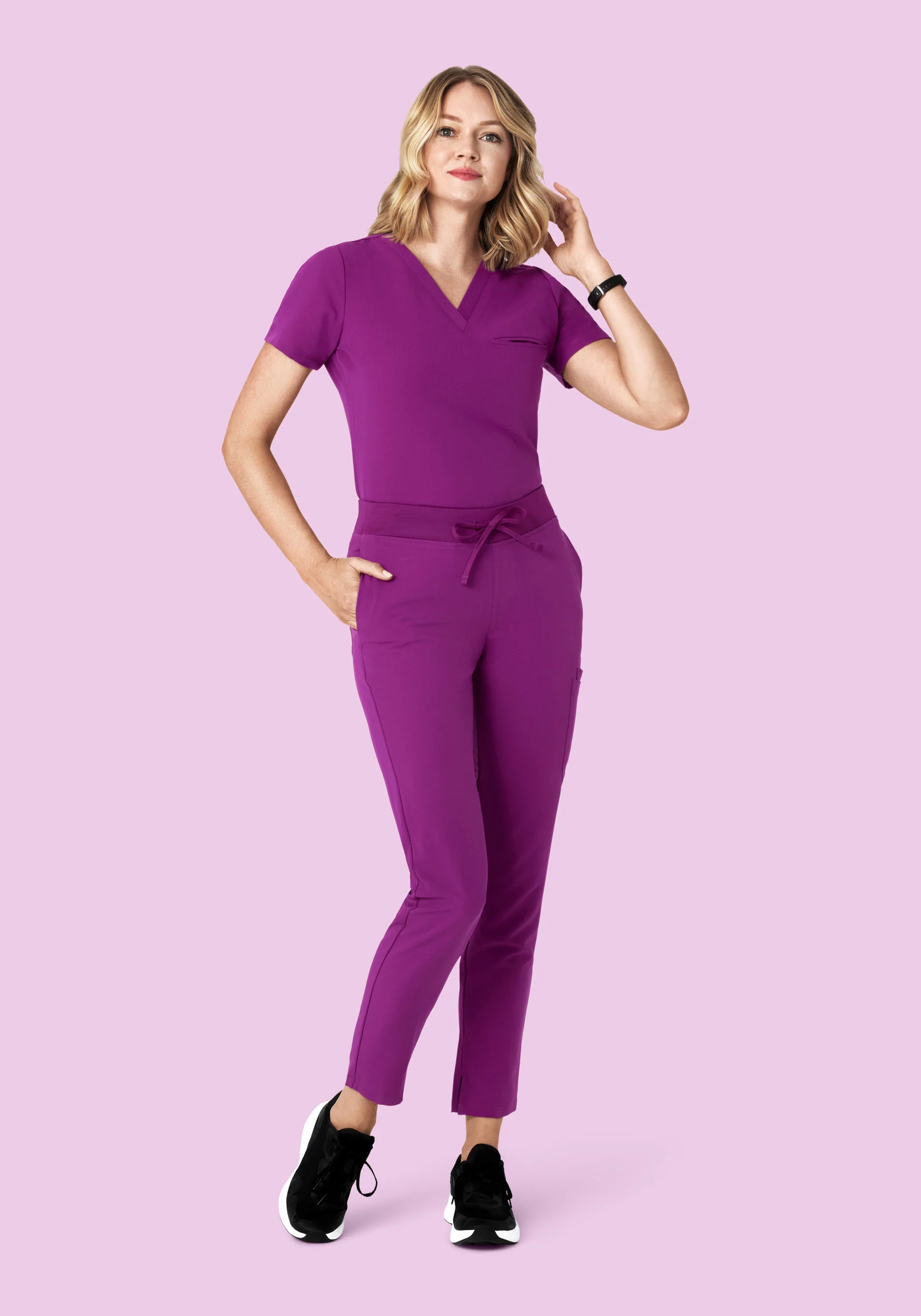 6 Pocket Slim Pants Dark Orchid - Image 2