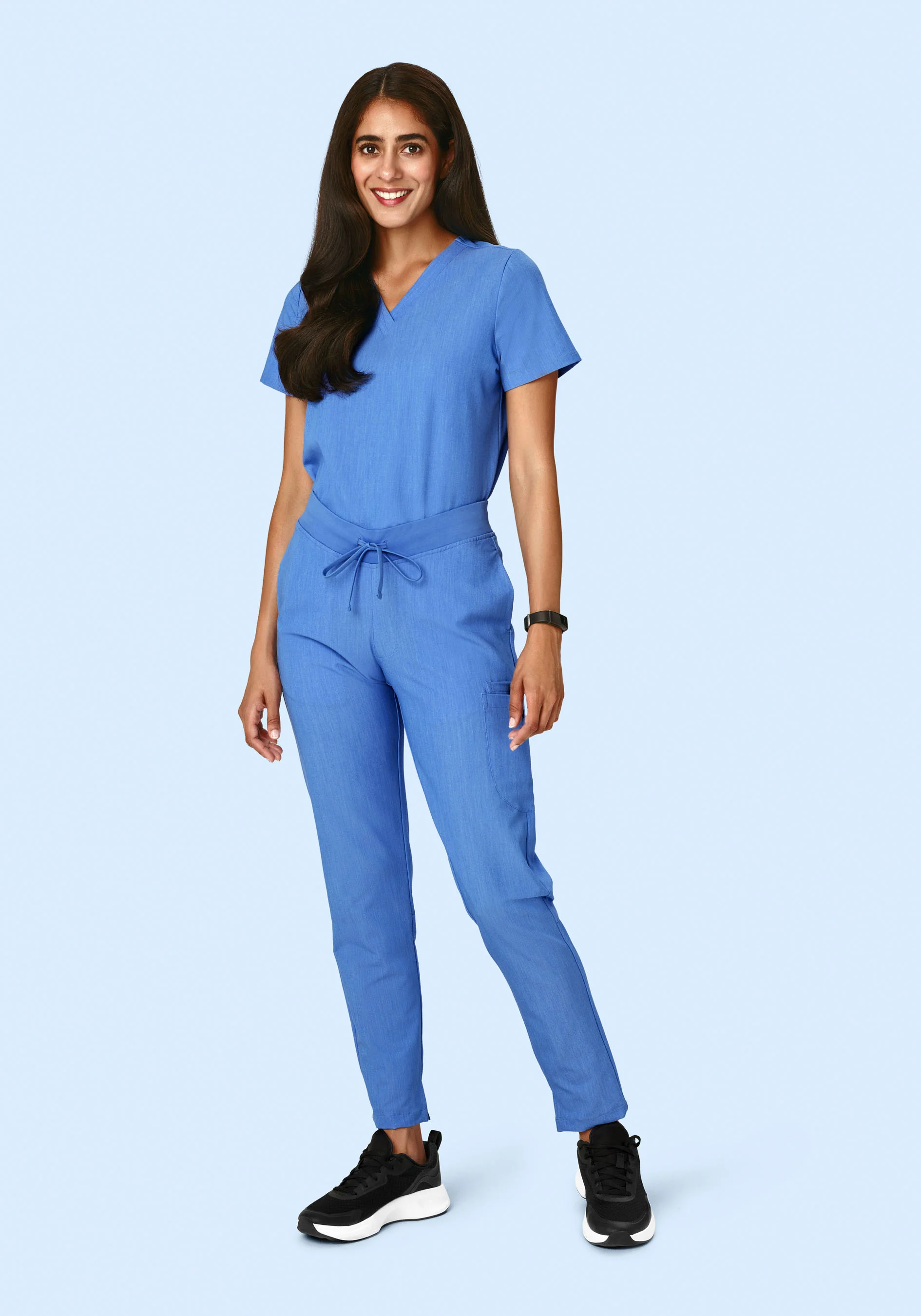 6 Pocket Slim Pants Heather Blue - Image 2
