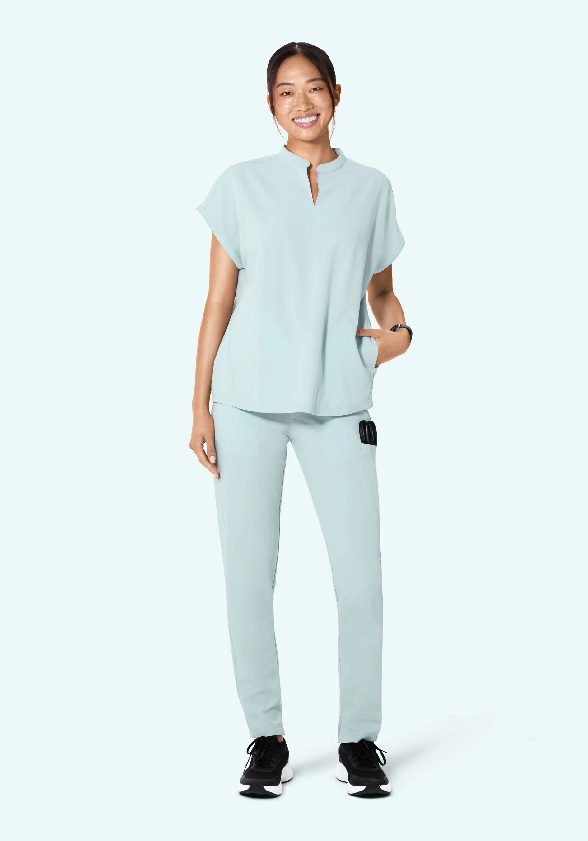 6 Pocket Slim Pants Sky - Image 5