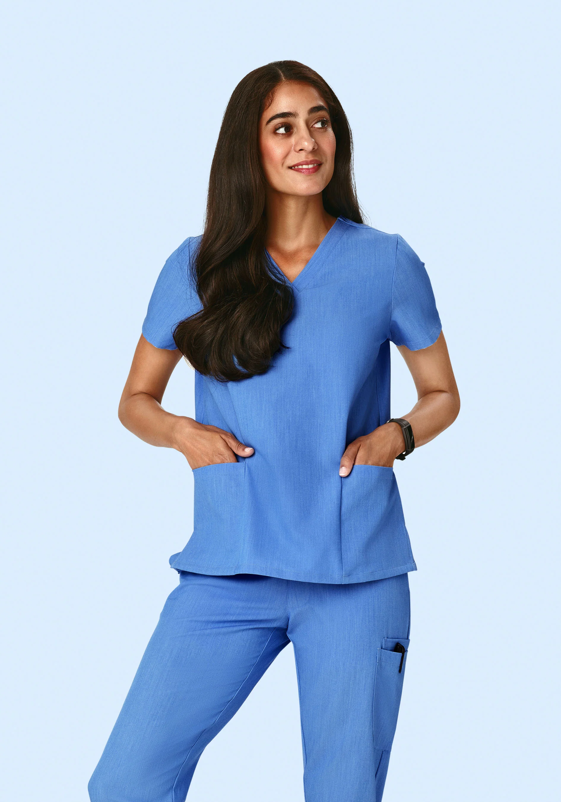 6 Pocket Top Heather Blue - Image 5
