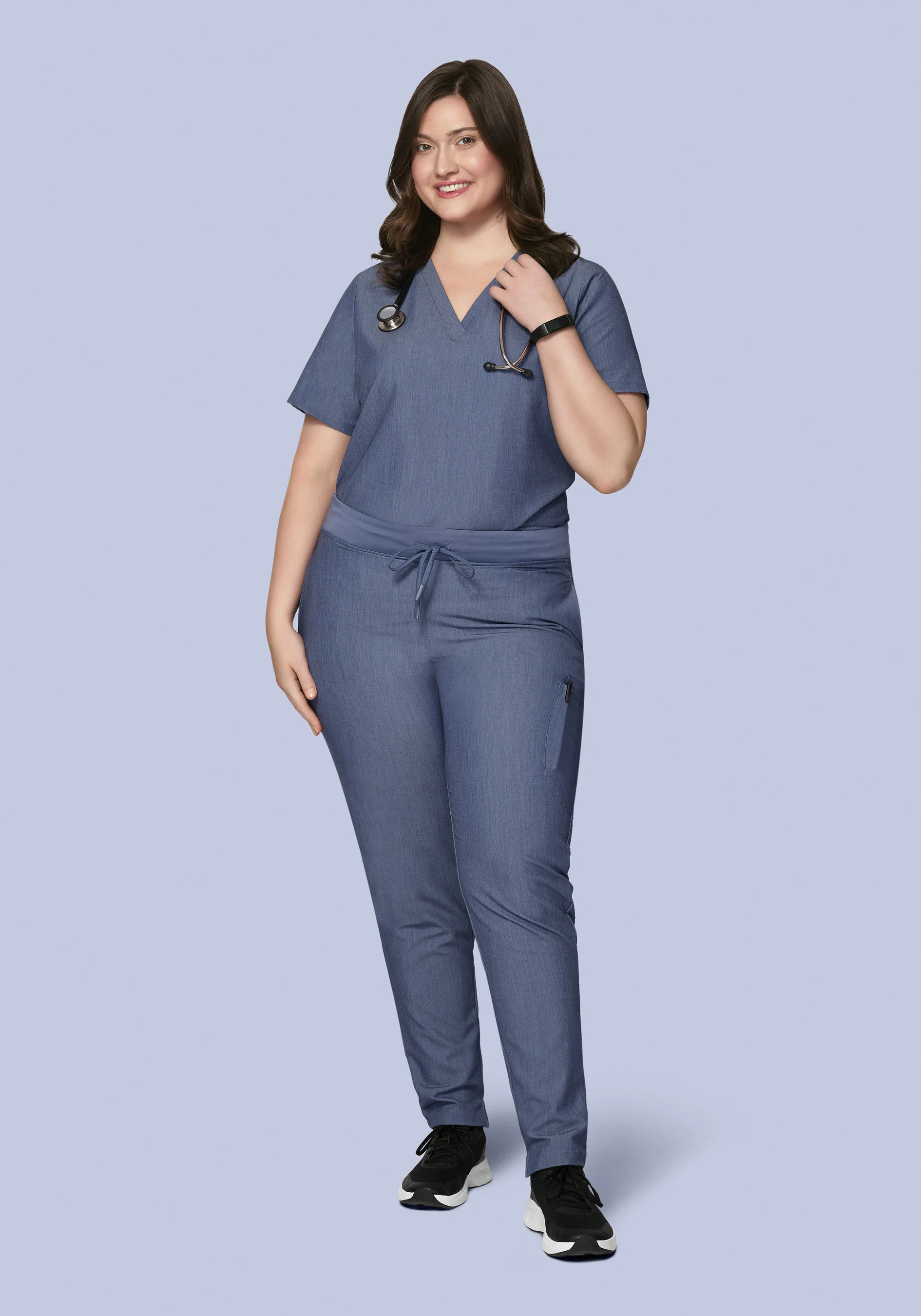 6 Pocket Top Heather Denim - Image 5