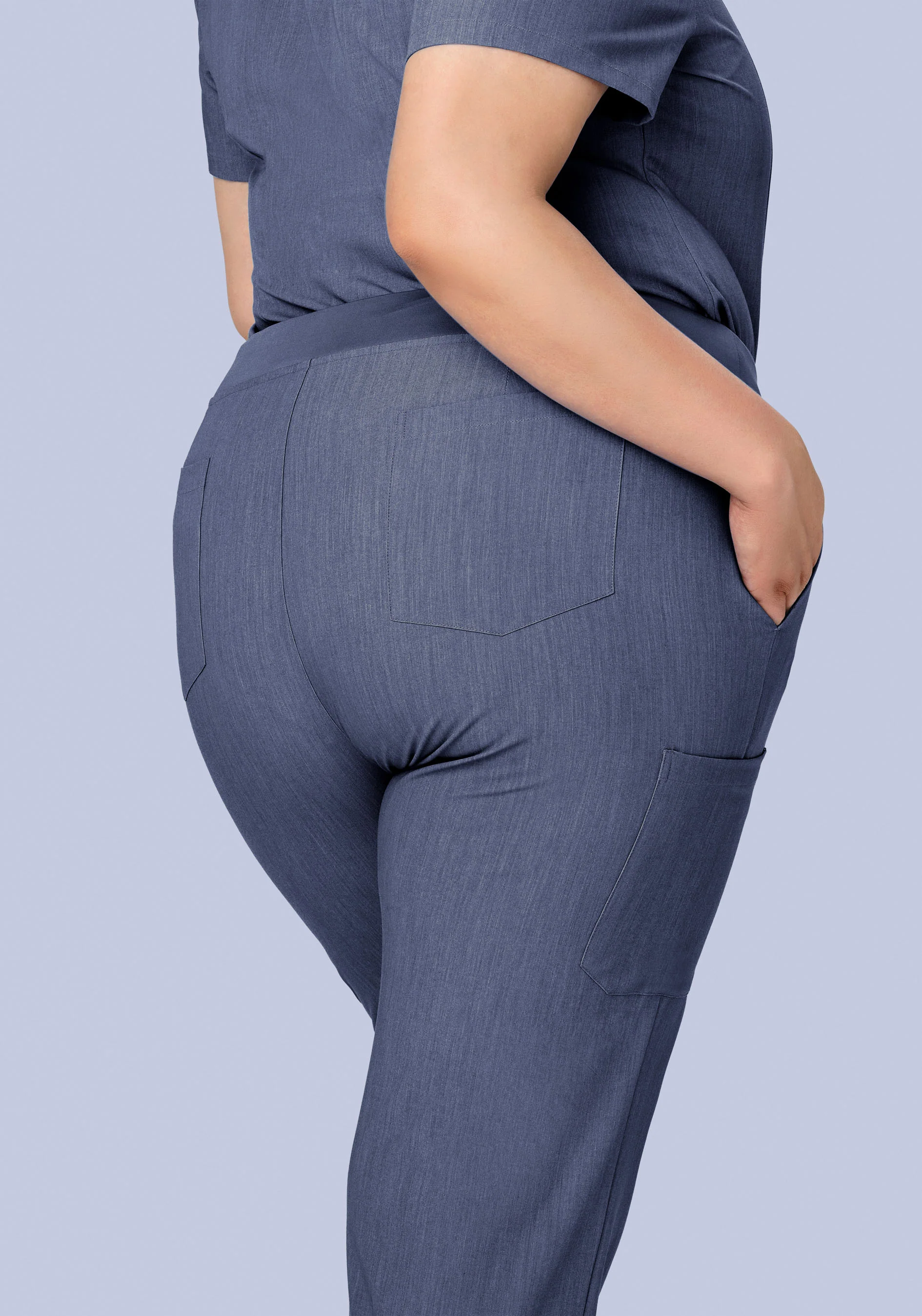 9 Pocket Cargo Pants Heather Denim - Image 7