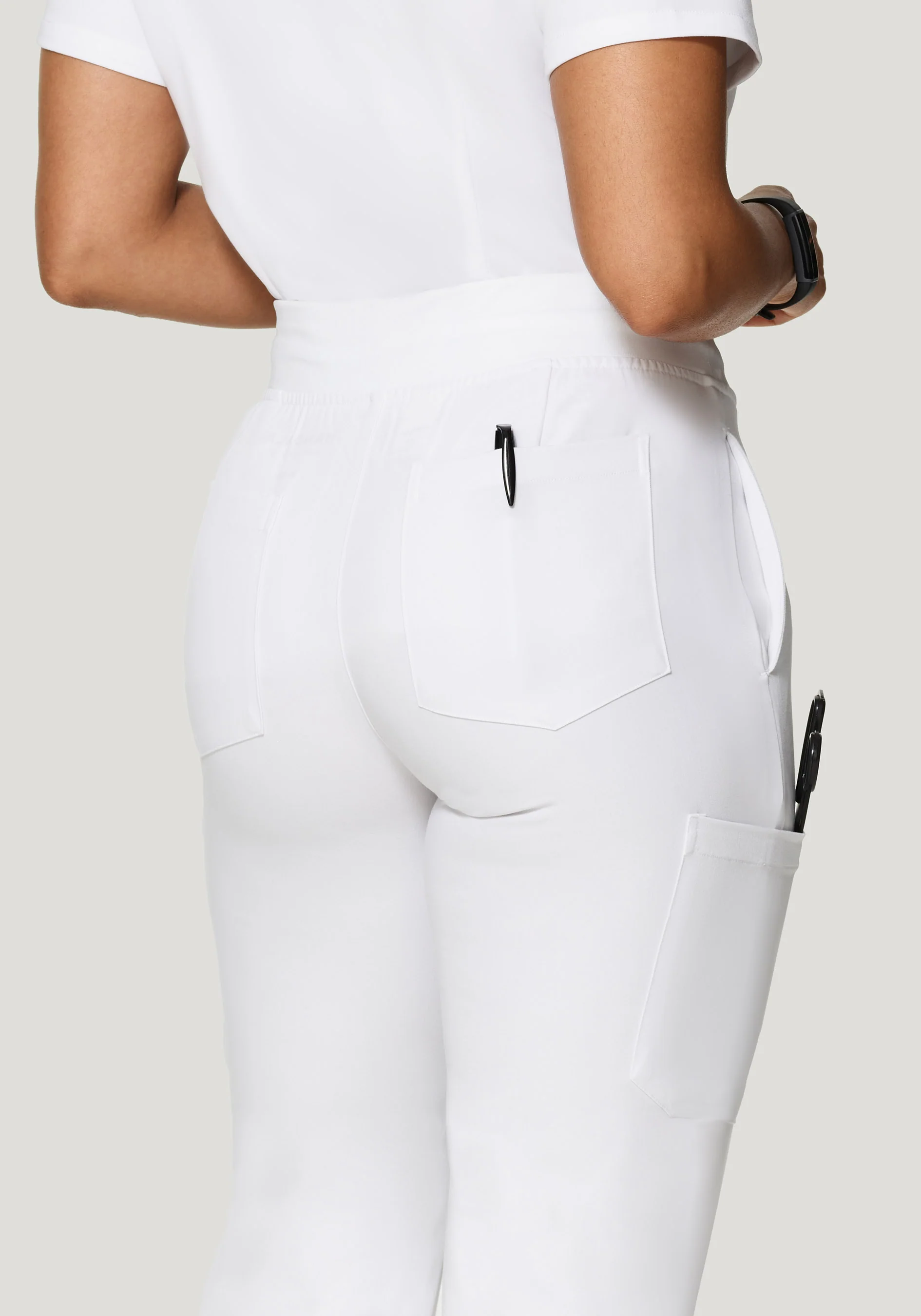 9 Pocket Cargo Pants White - Image 5