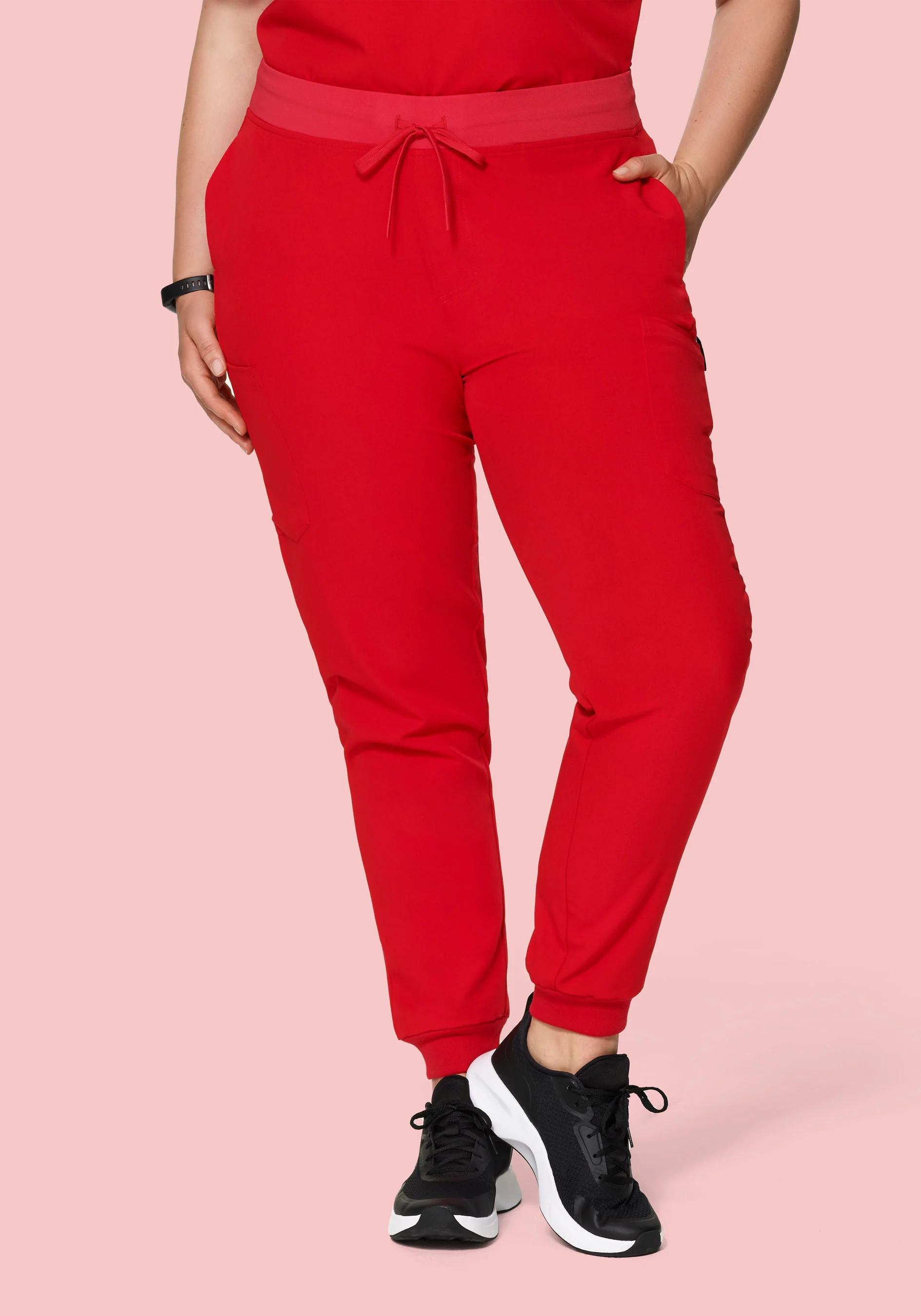 9 Pocket Joggers Candy Red - Image 5