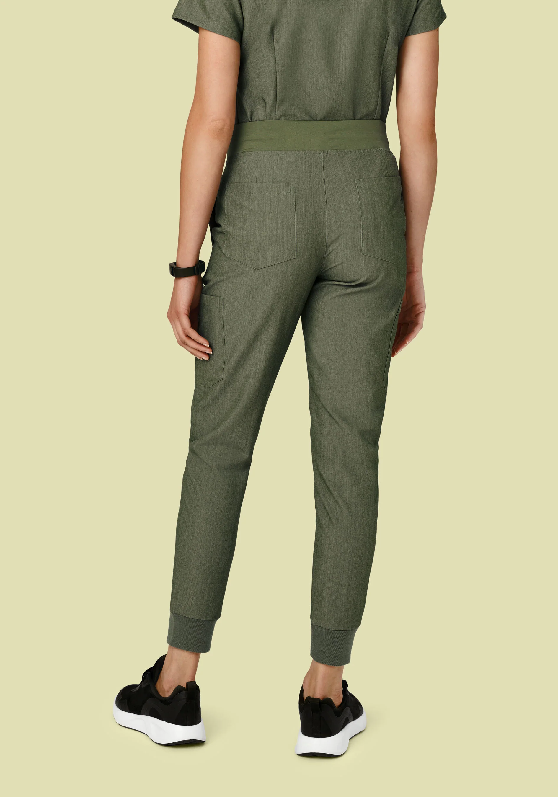 9 Pocket Joggers Heather Olive - Image 5