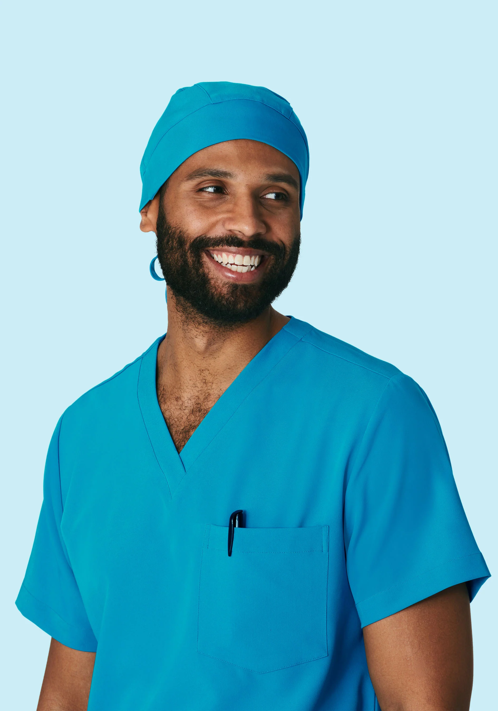 Contemporary Scrub Cap Azure - Image 4