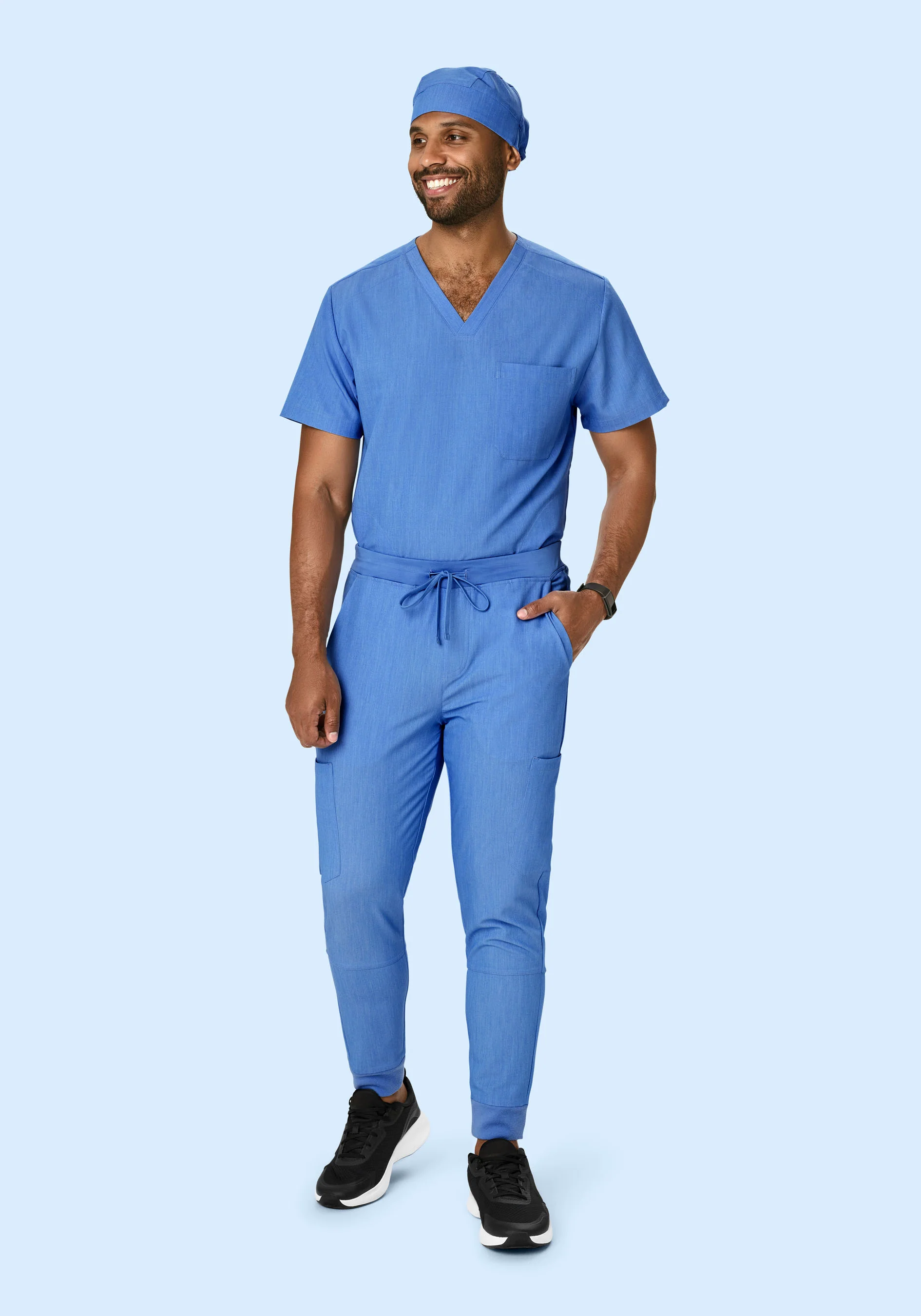Contemporary Scrub Cap Heather Blue - Image 3