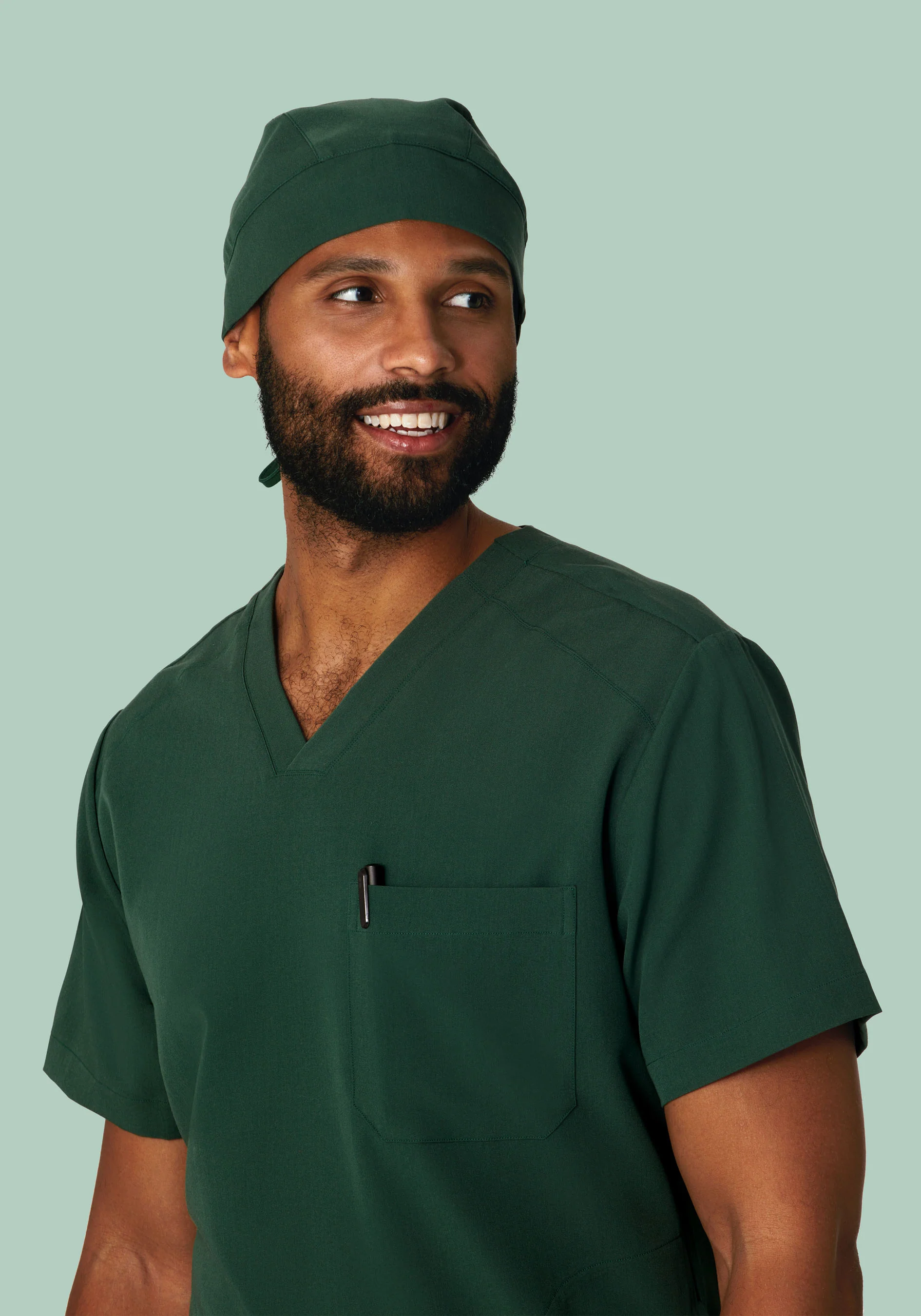 Contemporary Scrub Cap Midnight Green - Image 3