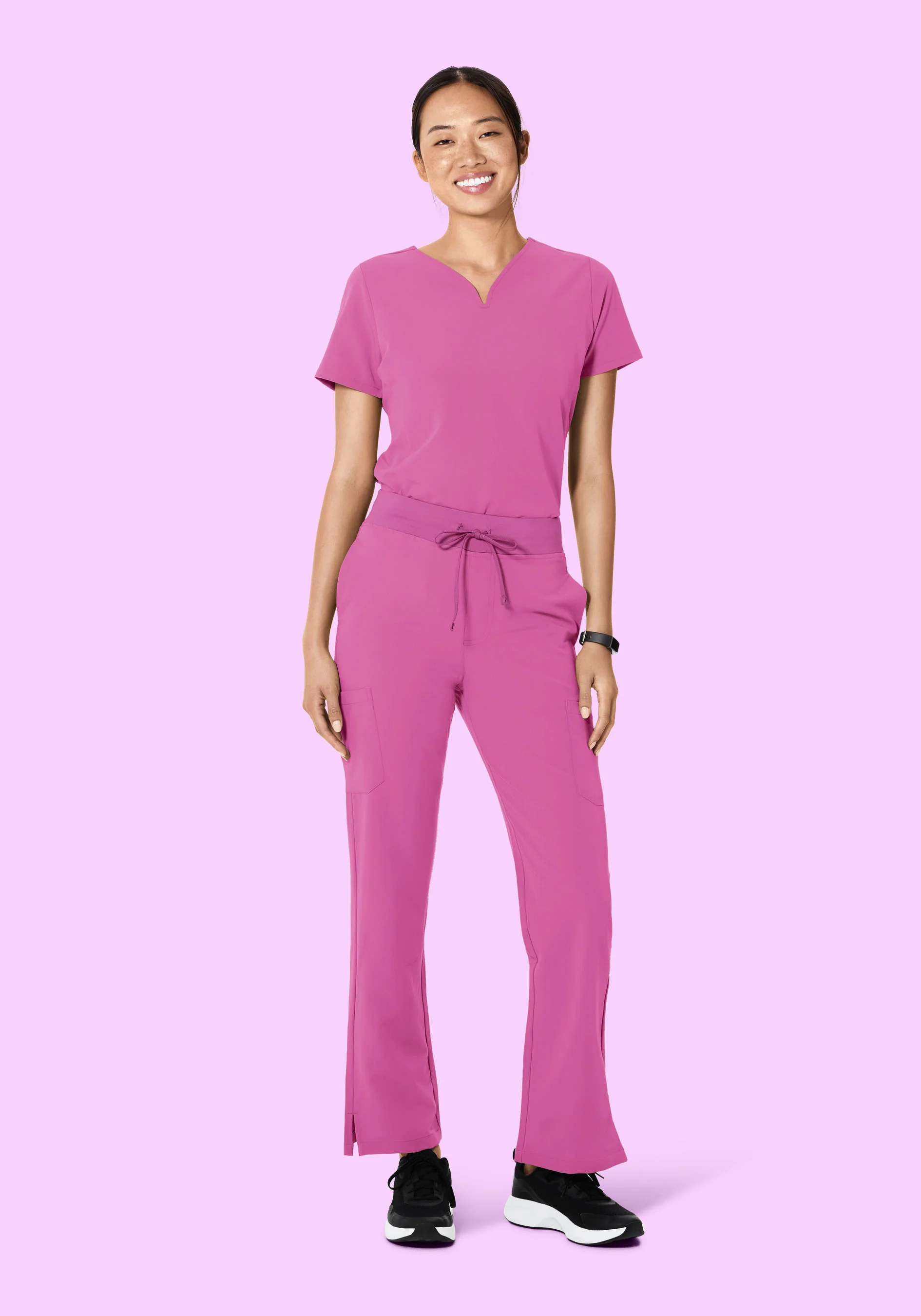Curved V-Neck Top Dahlia - Image 3