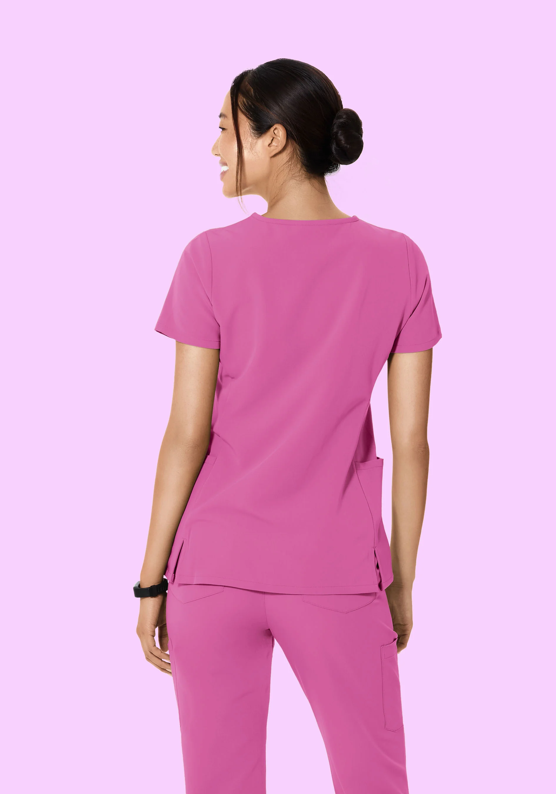 Curved V-Neck Top Dahlia - Image 4