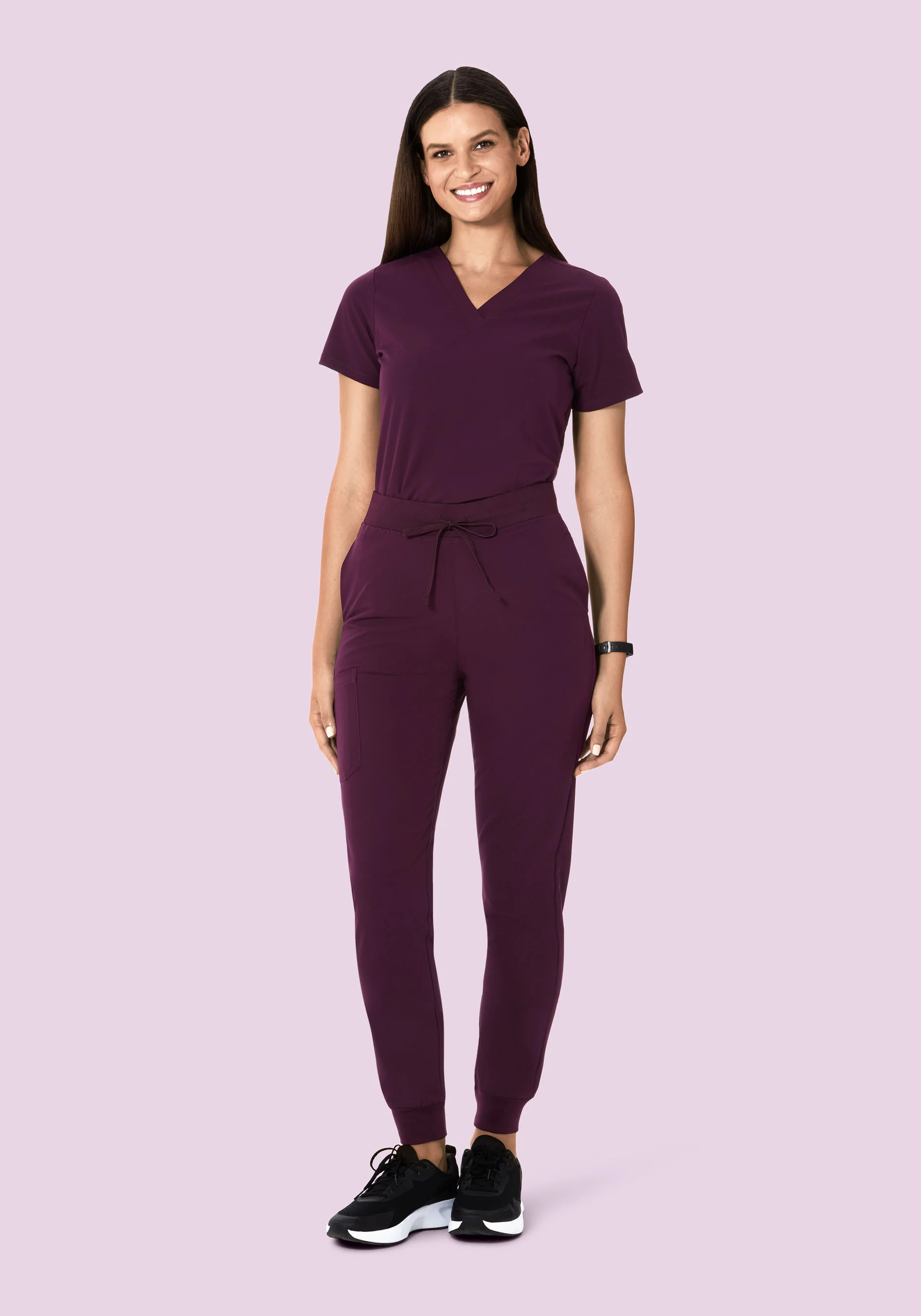 High Waisted Joggers Açaí - Image 2