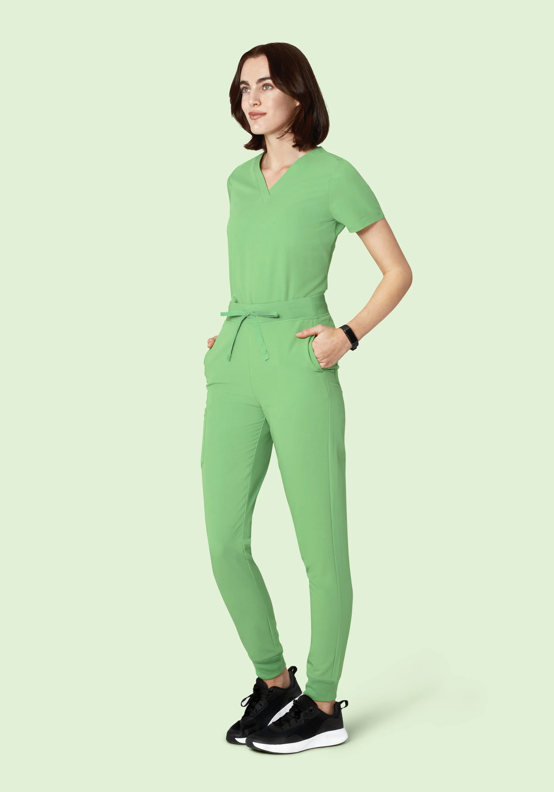 High Waisted Joggers Aloe - Image 4