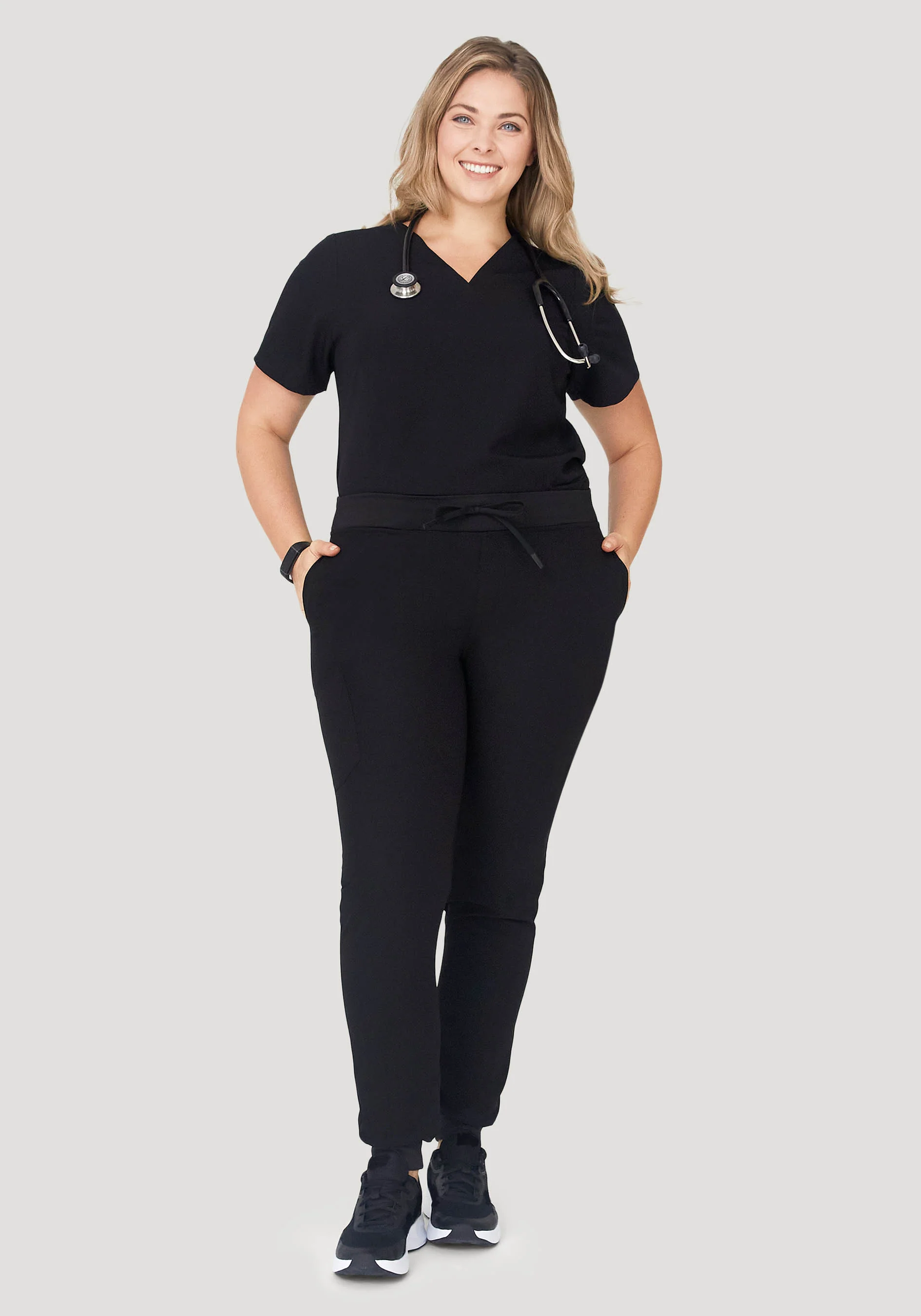 High Waisted Joggers Black - Image 6