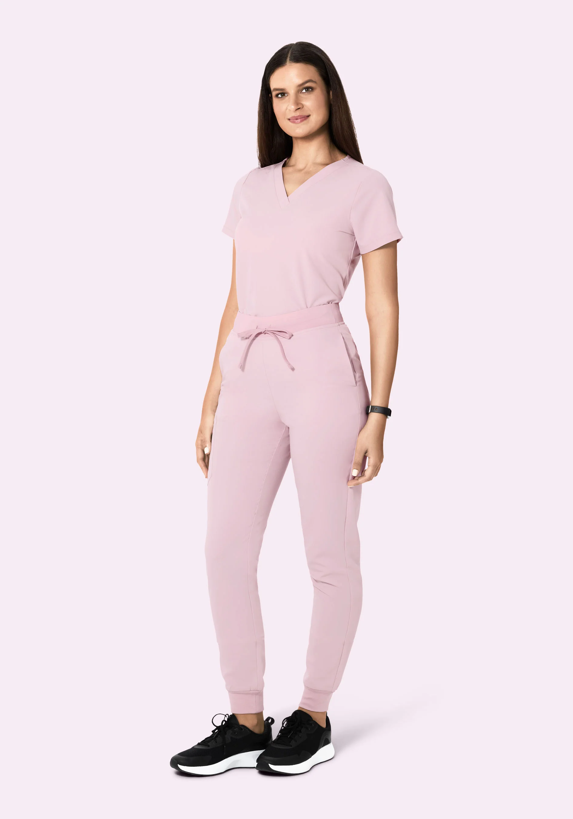 High Waisted Joggers Blush Blossom - Image 2