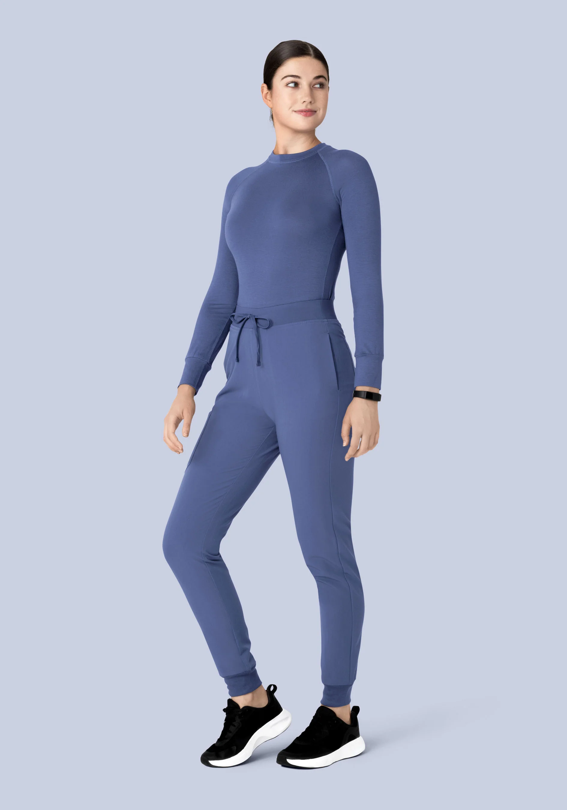 High Waisted Joggers Deep Periwinkle - Image 2