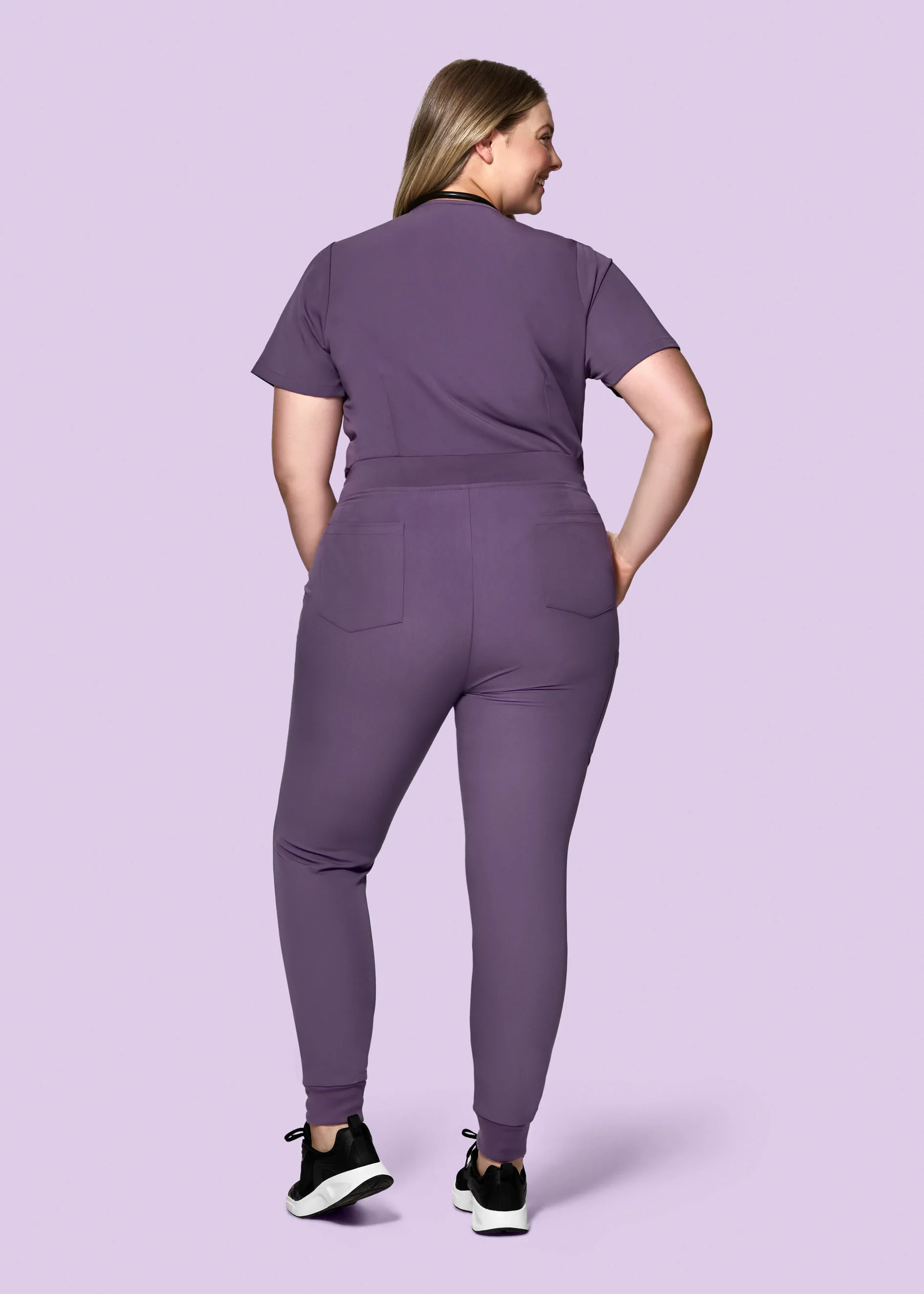 High Waisted Joggers Dewberry - Image 10