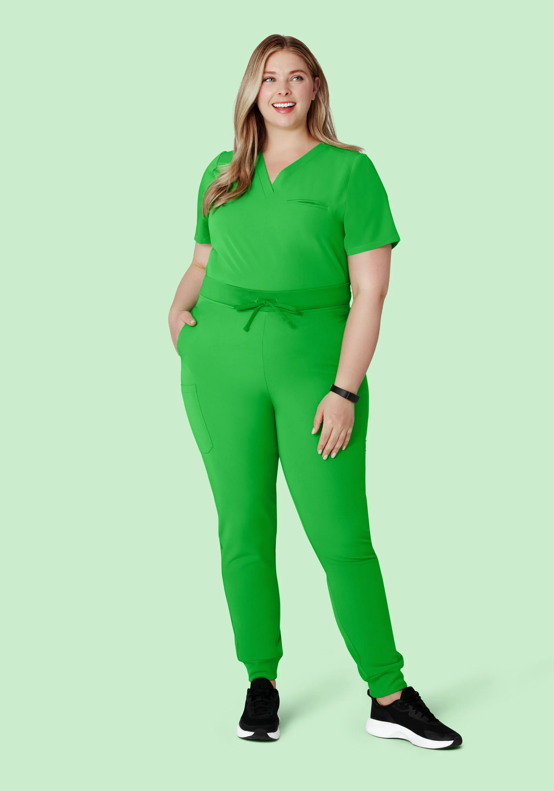 High Waisted Joggers Kelly Green - Image 6