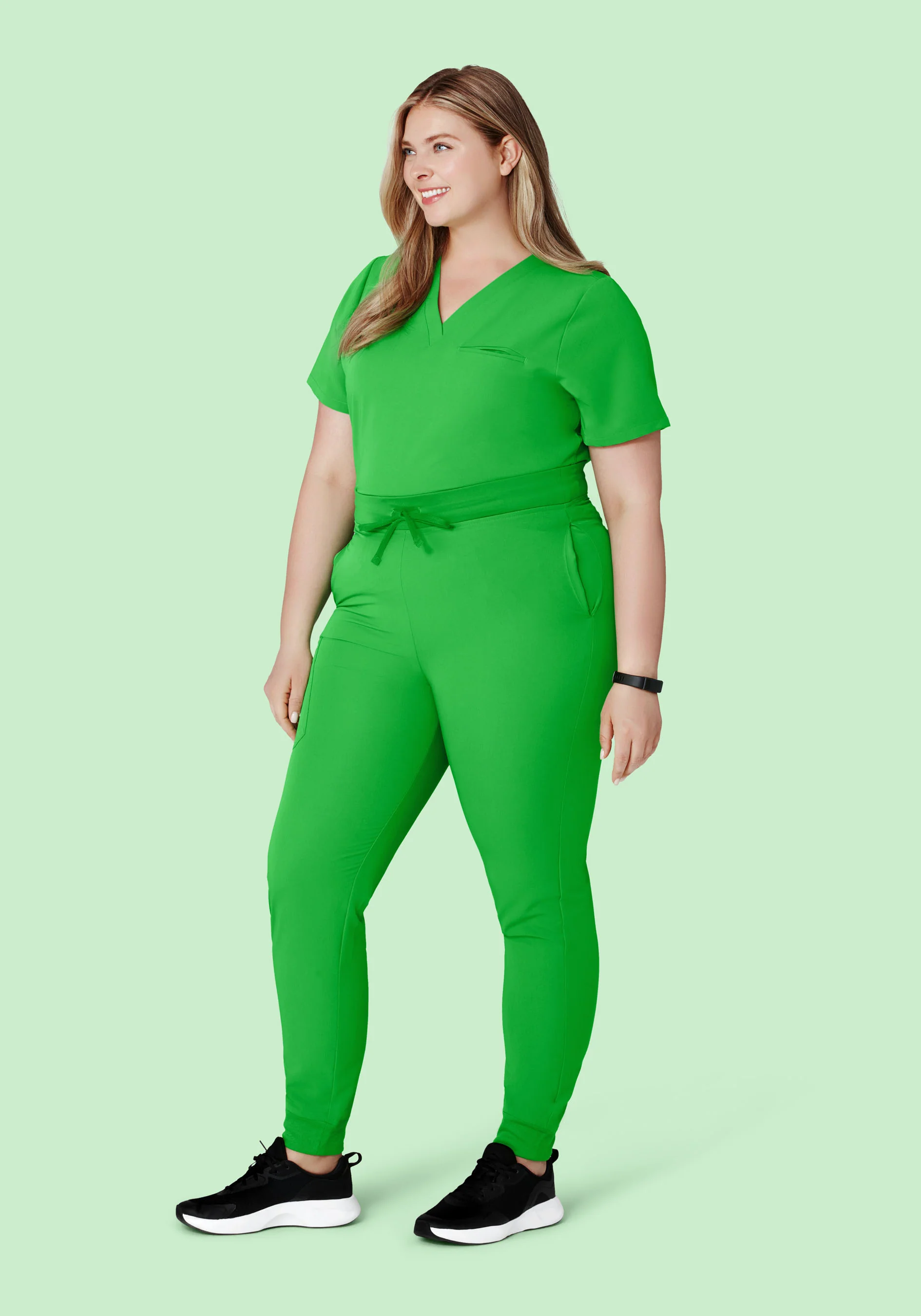 High Waisted Joggers Kelly Green - Image 7