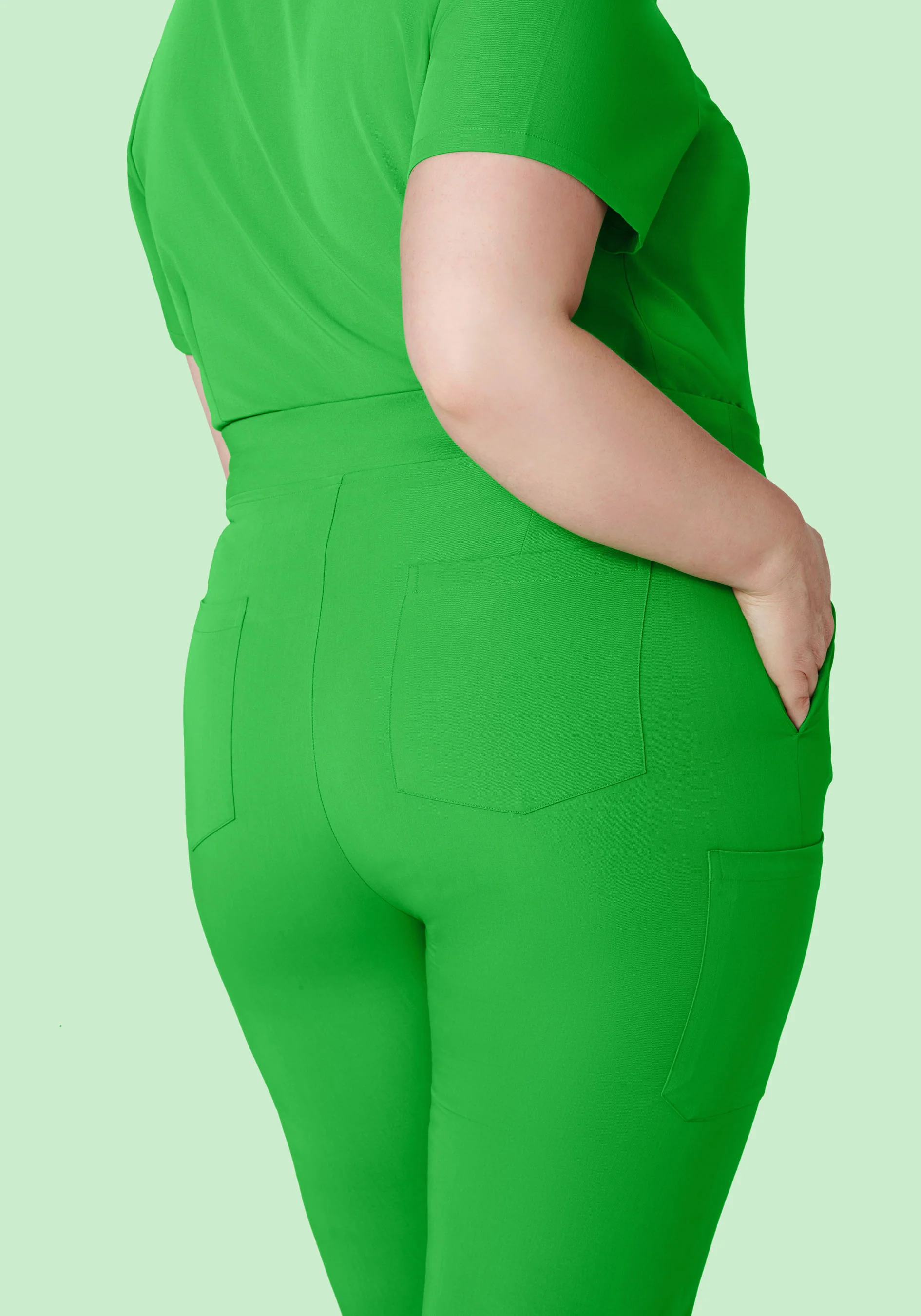 High Waisted Joggers Kelly Green - Image 8
