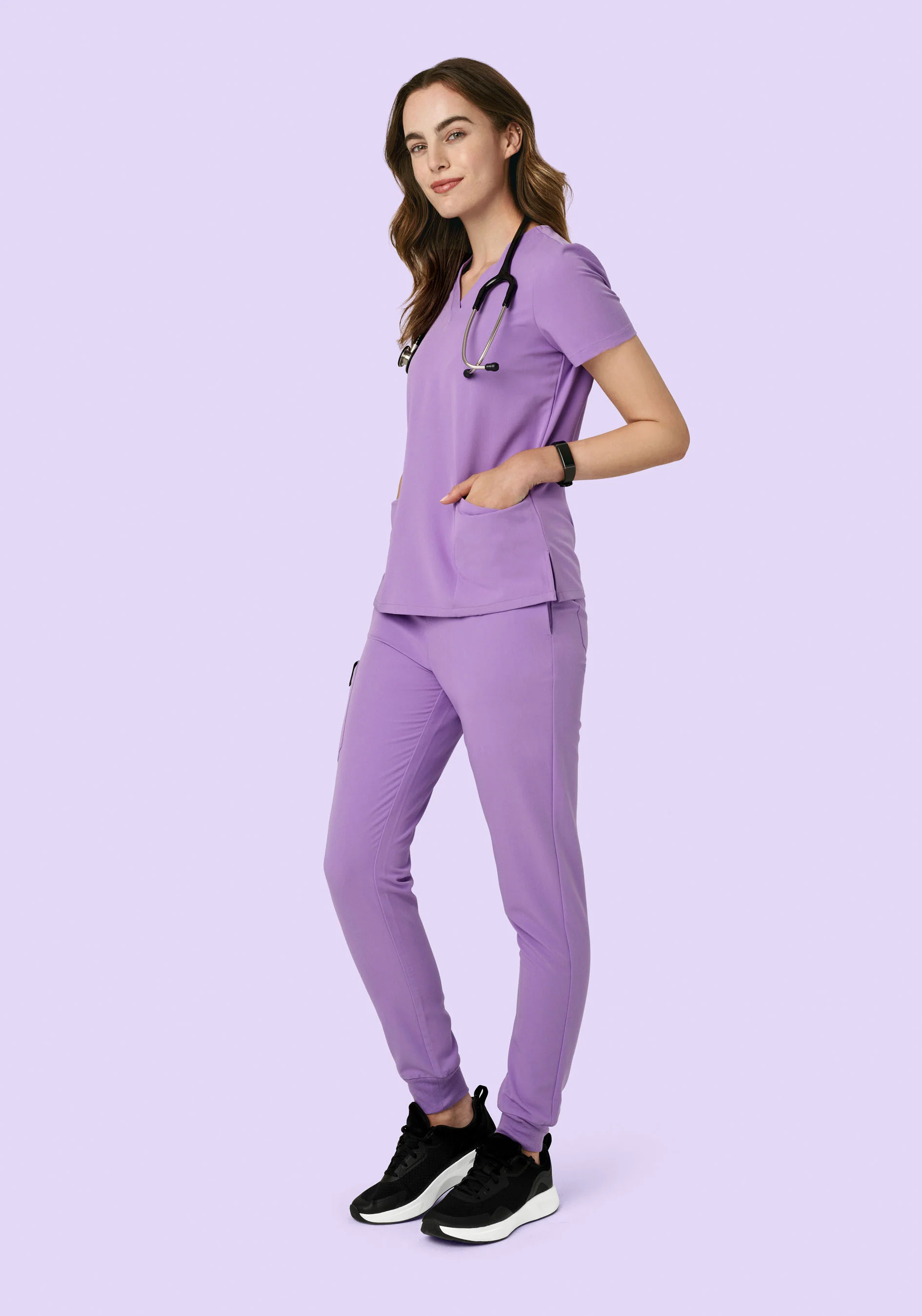 High Waisted Joggers Lavender - Image 4