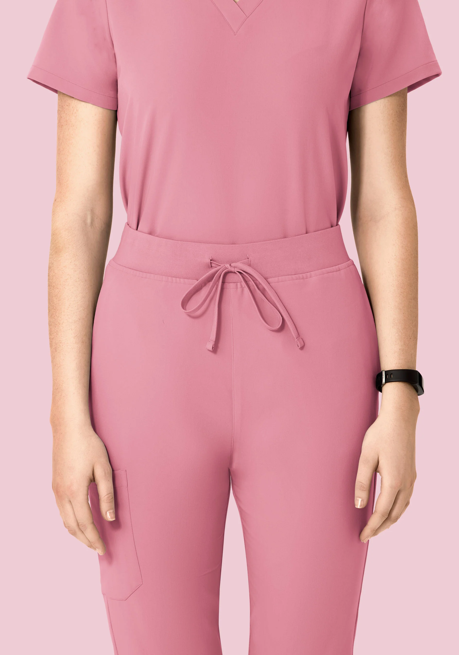 High Waisted Joggers Rosé - Image 3