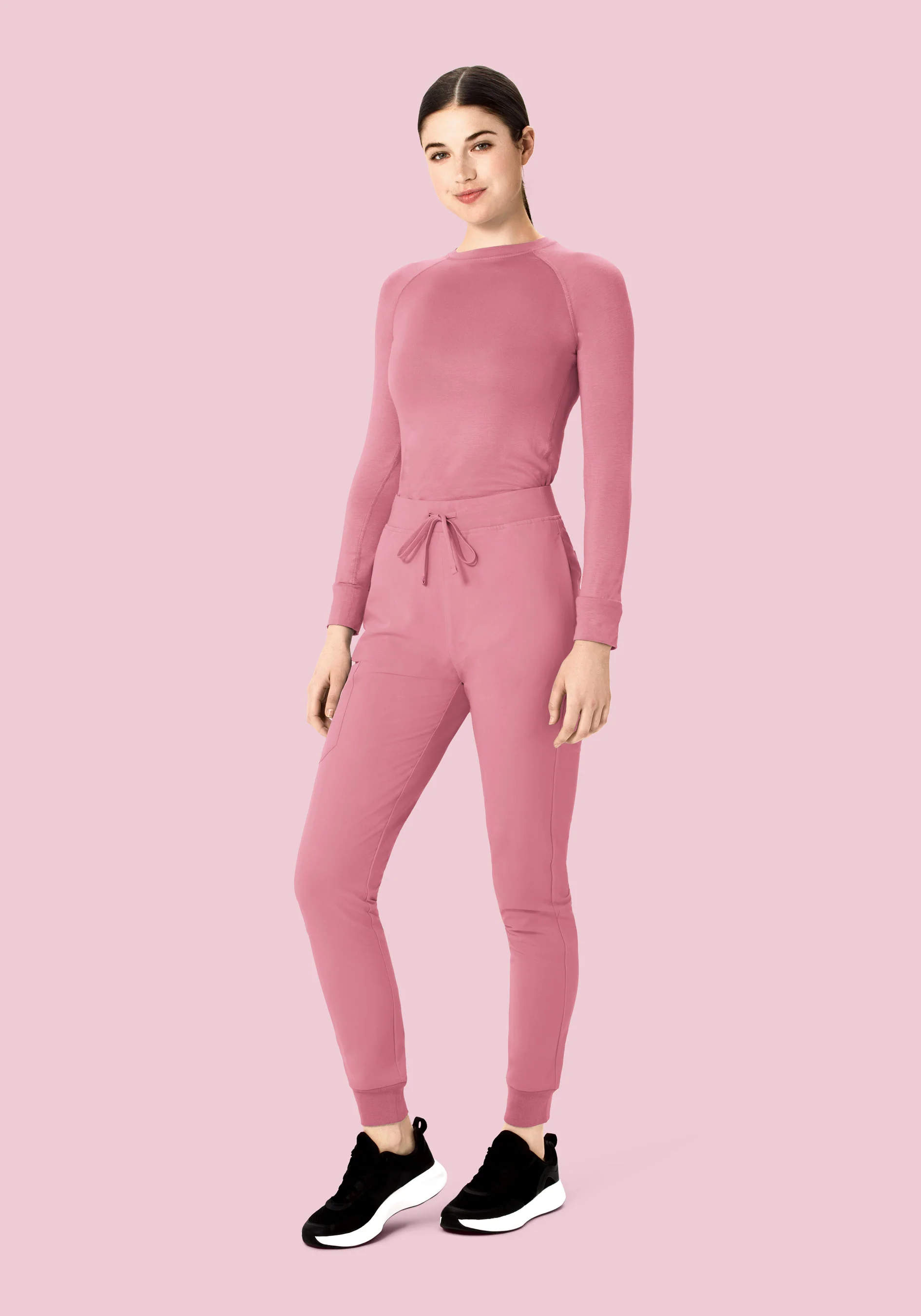 High Waisted Joggers Rosé - Image 4