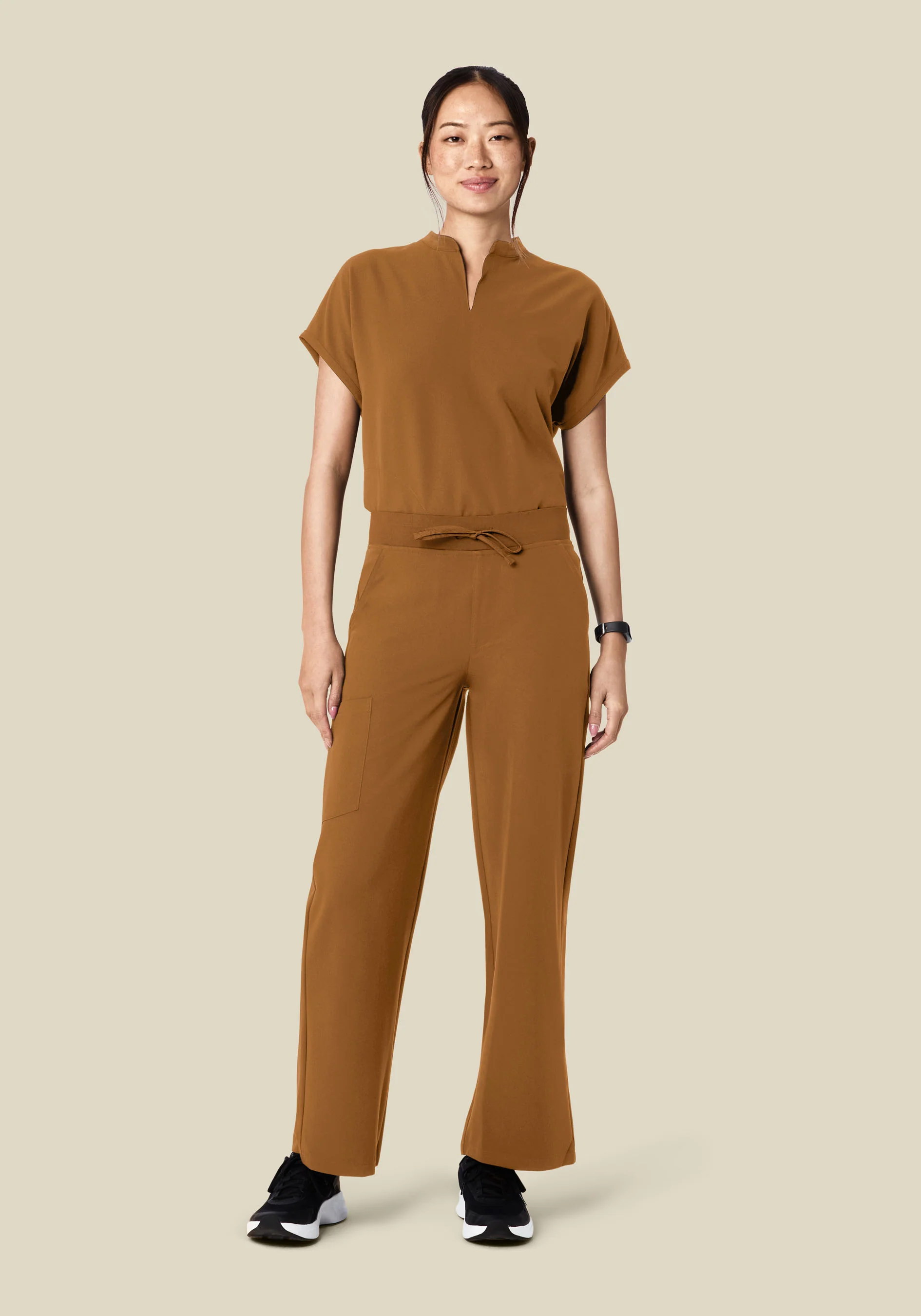 High Waisted Wide Leg Camel - Image 2