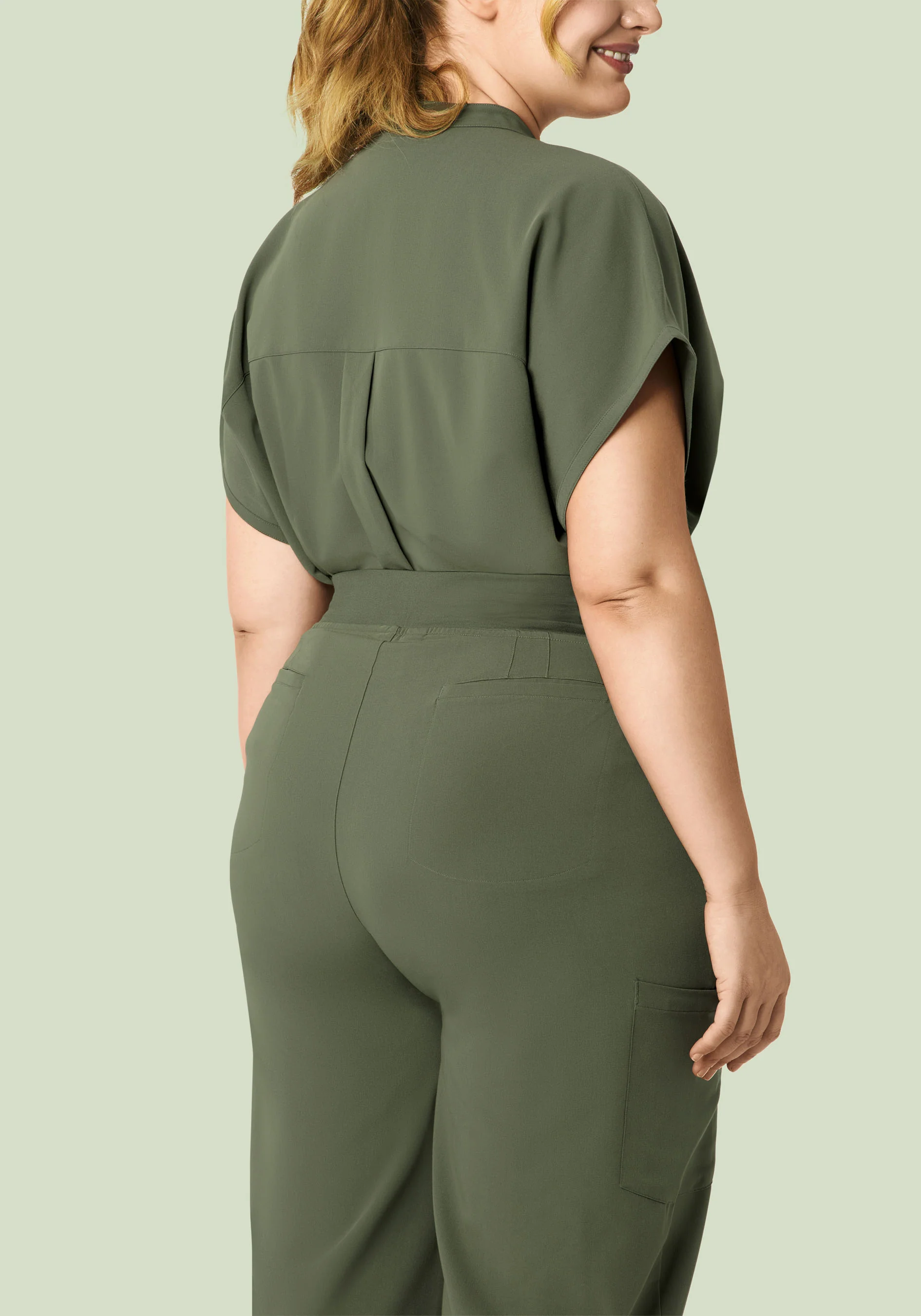 High Waisted Wide Leg Thyme - Image 8