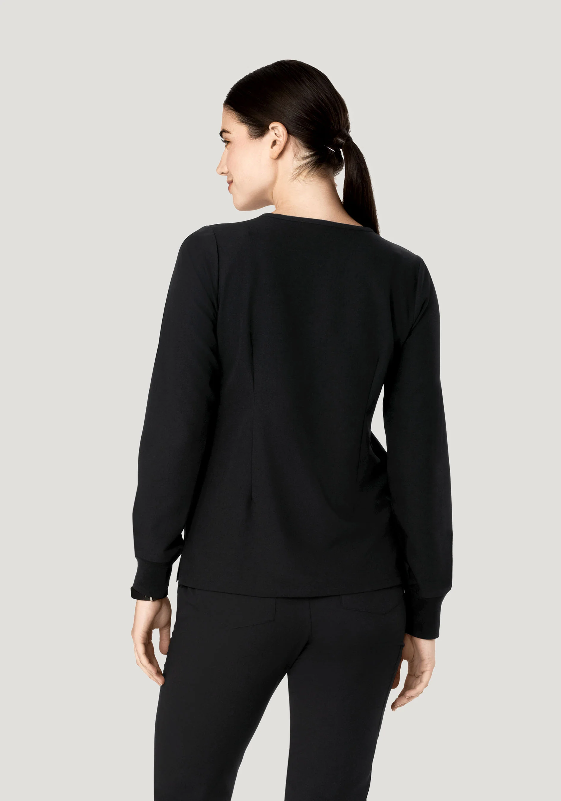 Long Sleeve 6 Pocket Top Black - Image 7