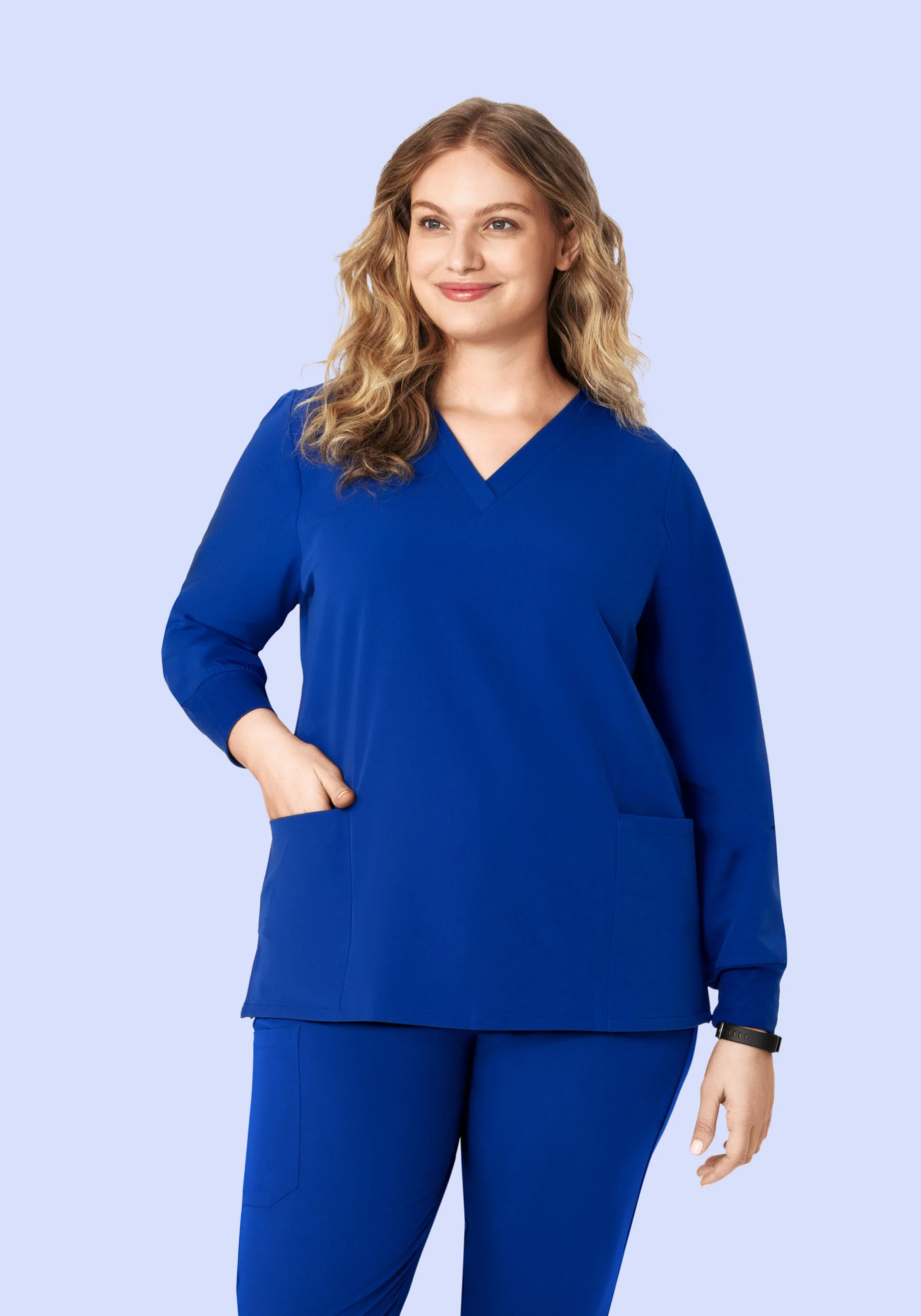 Long Sleeve 6 Pocket Top Galaxy Blue - Image 5