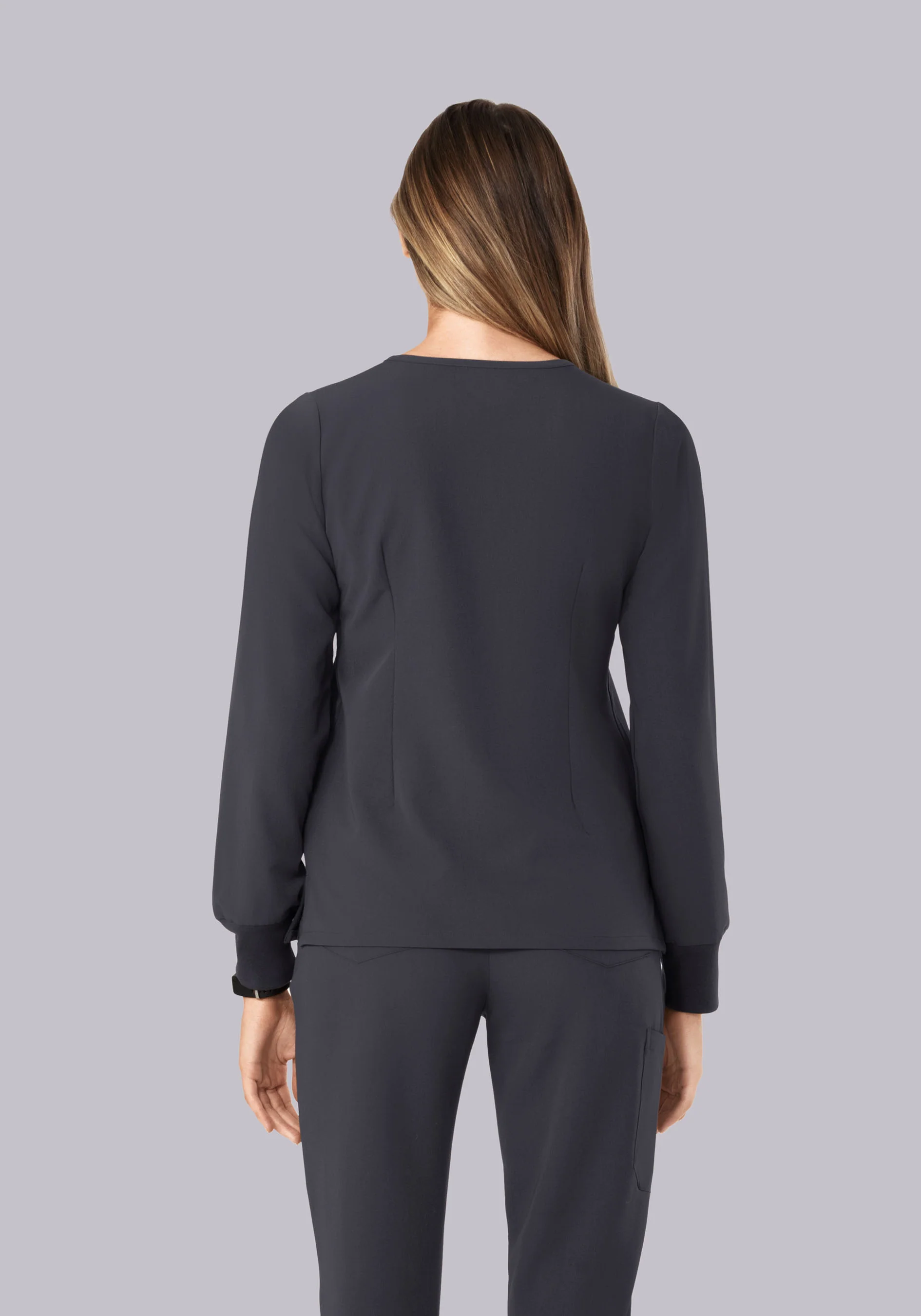 Long Sleeve 6 Pocket Top Pewter - Image 4