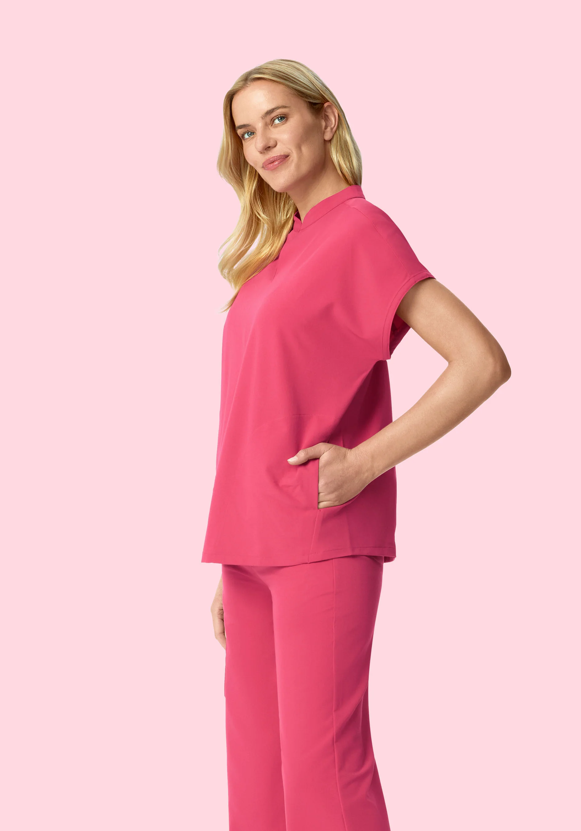 Mandarin Dolman Top Carmine - Image 5