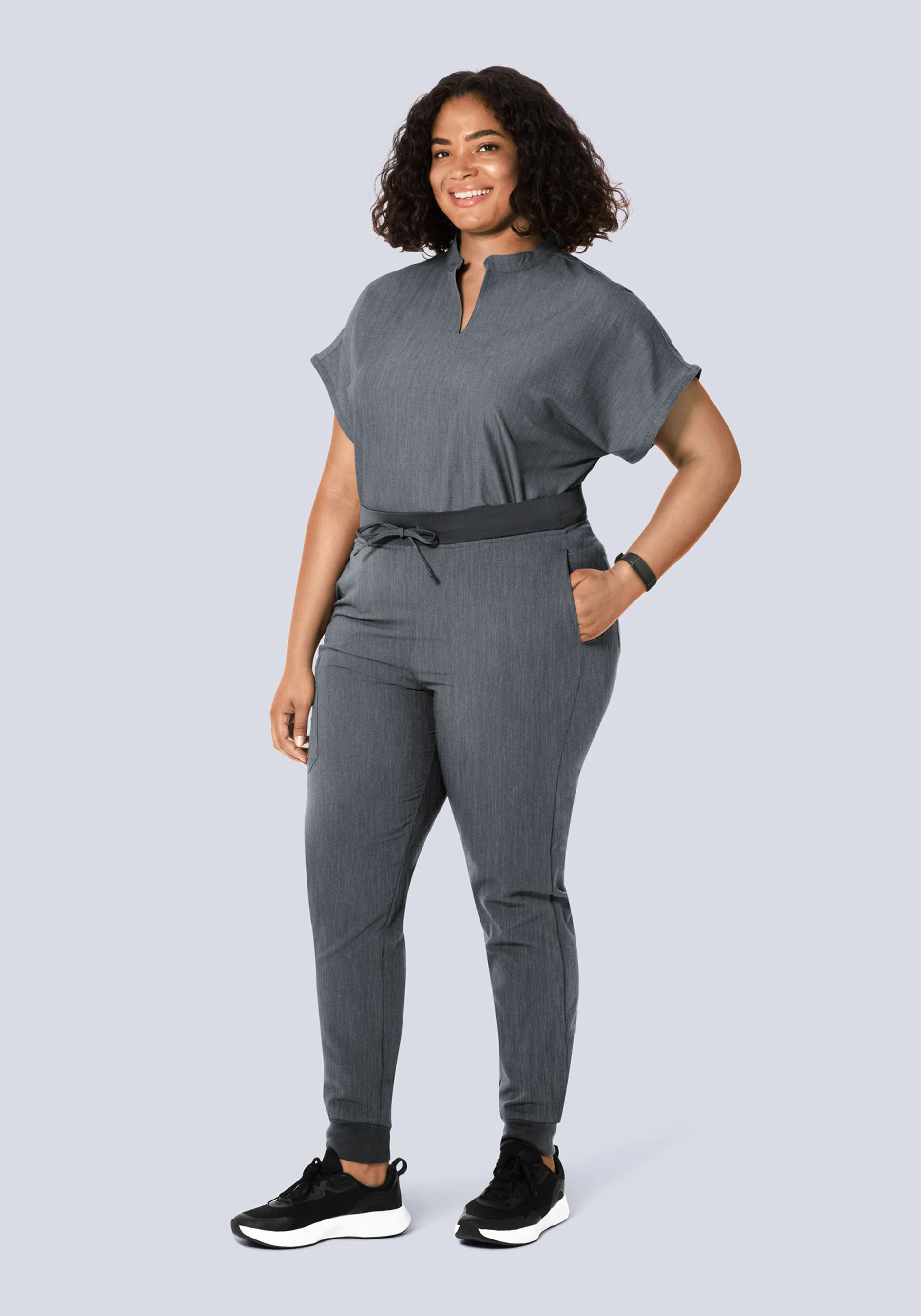 Mandarin Dolman Top Gray - Image 3