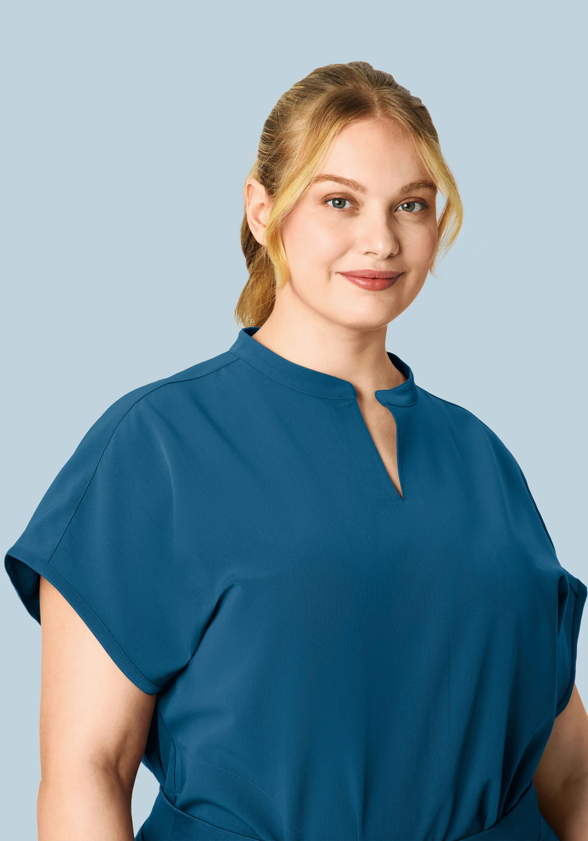 Mandarin Dolman Top Harbor Blue - Image 6