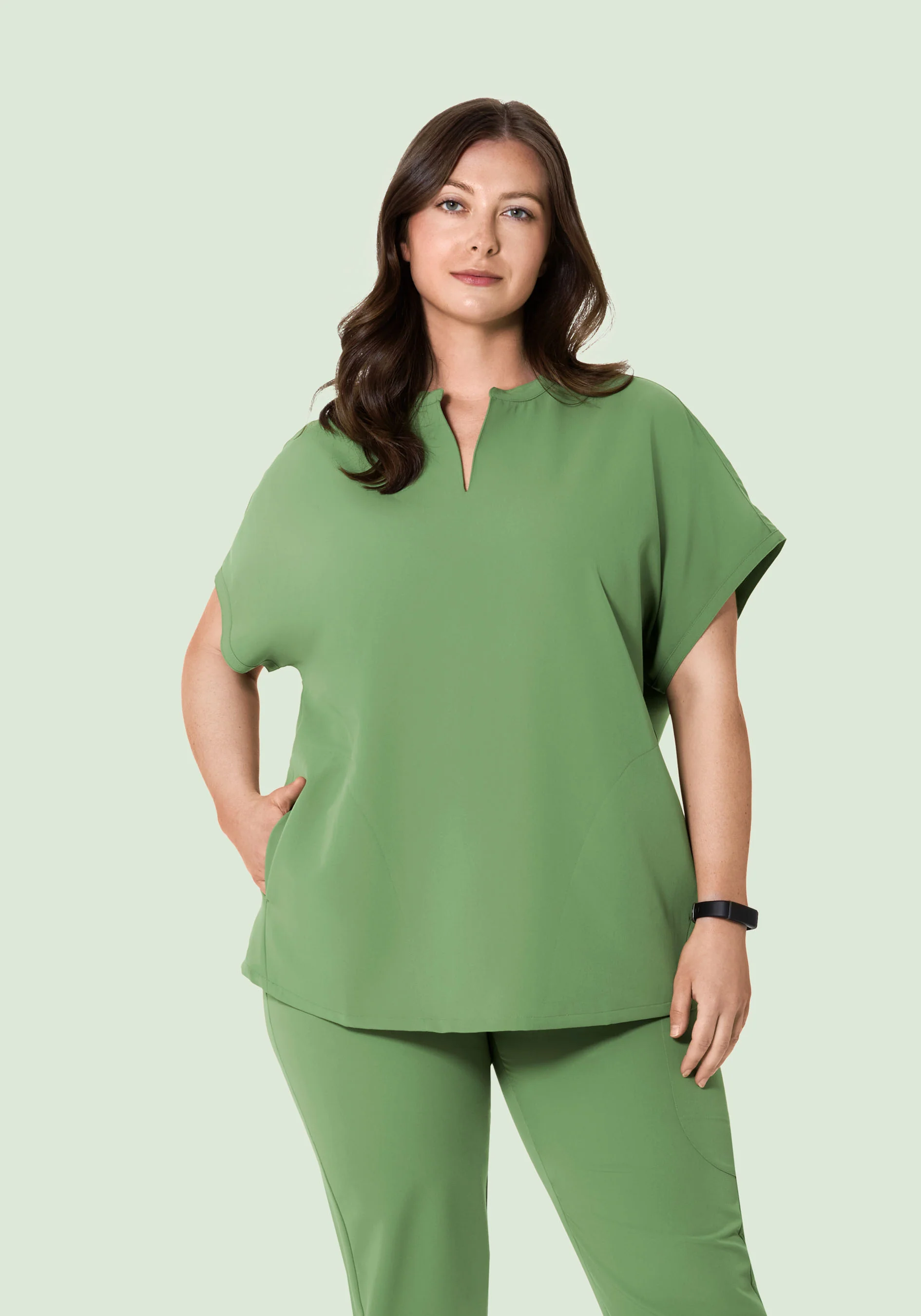 Mandarin Dolman Top Hazel Green - Image 4