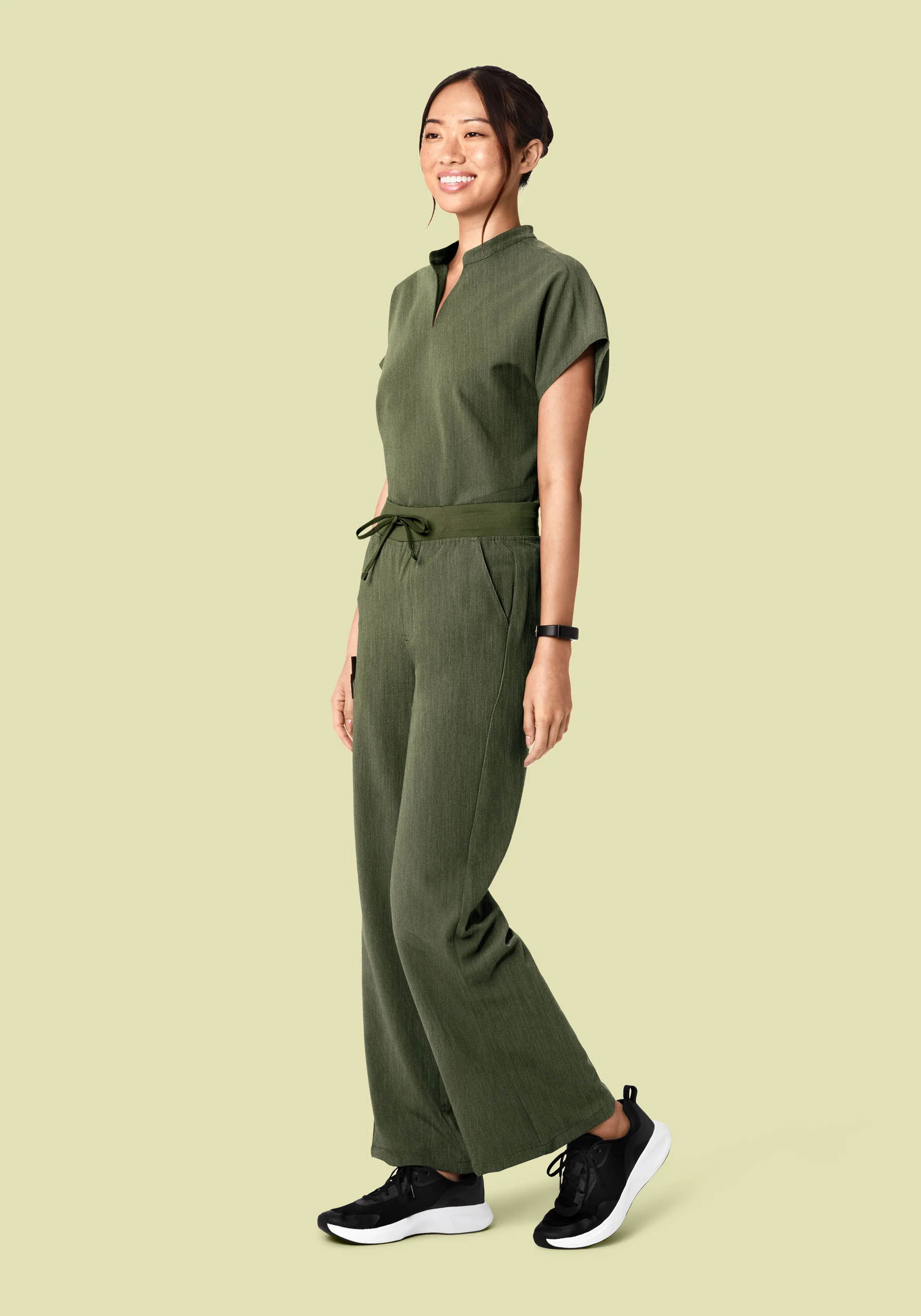 Mandarin Dolman Top Heather Olive - Image 4