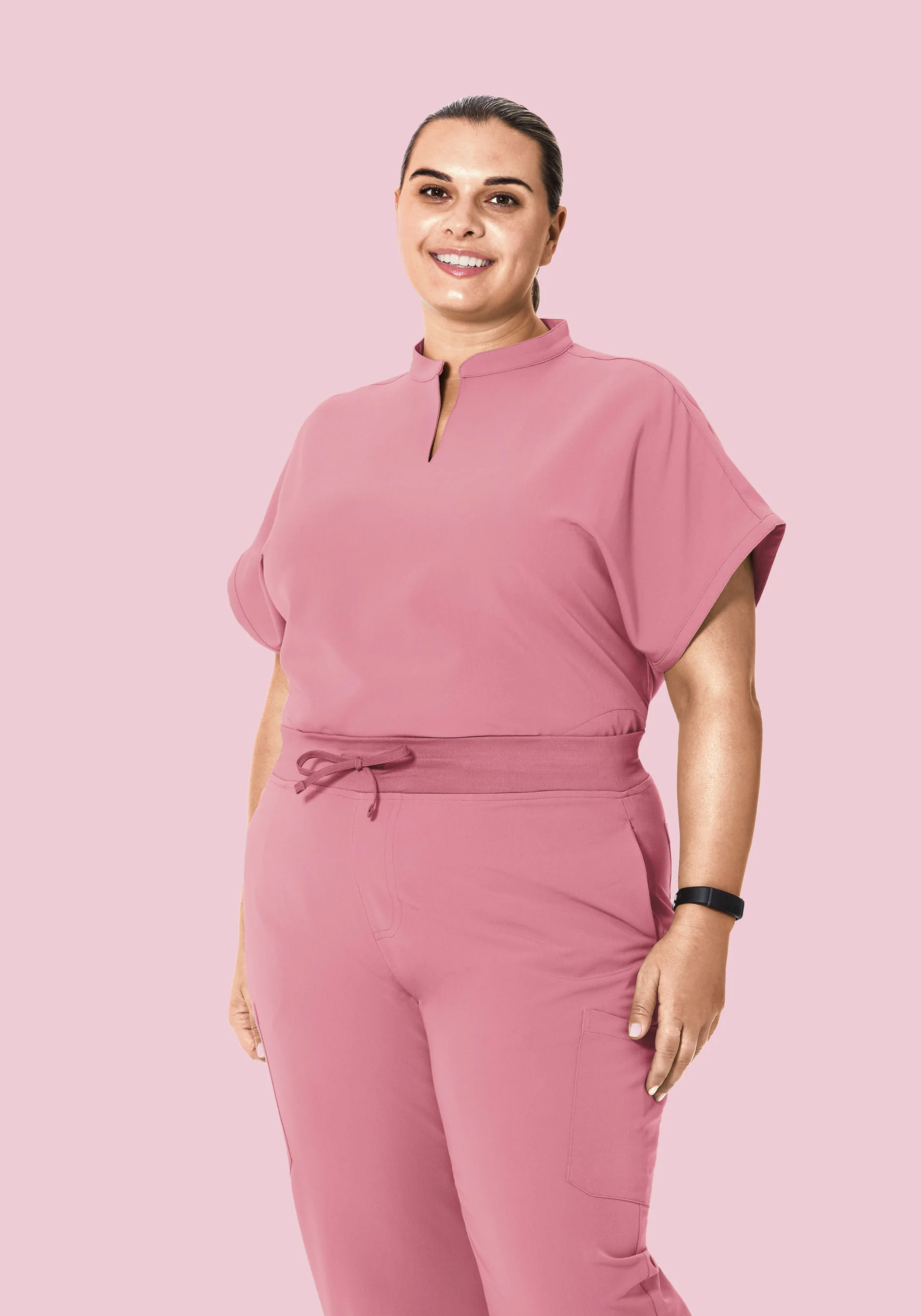 Mandarin Dolman Top Rosé - Image 6