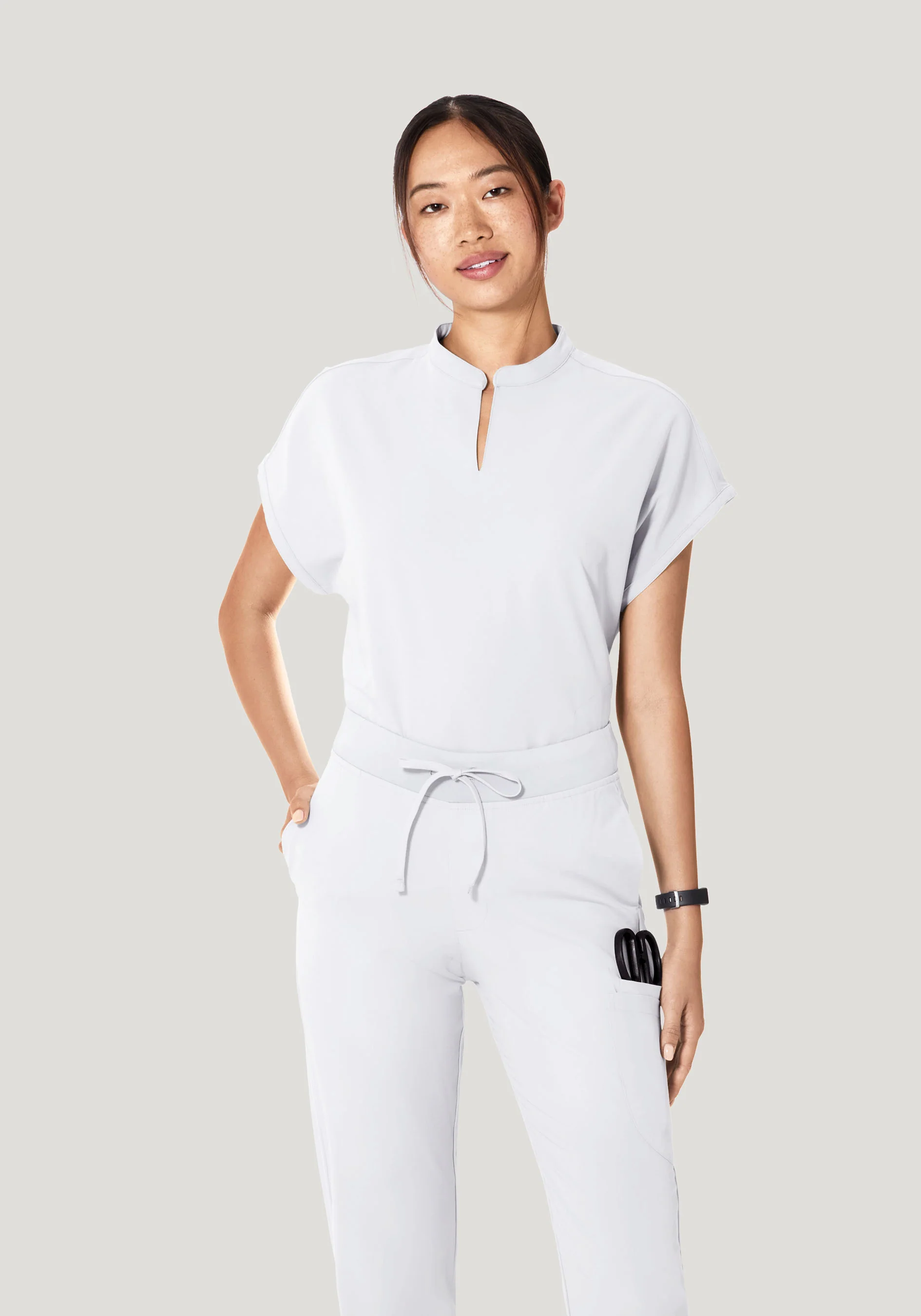 Mandarin Dolman Top White - Image 2