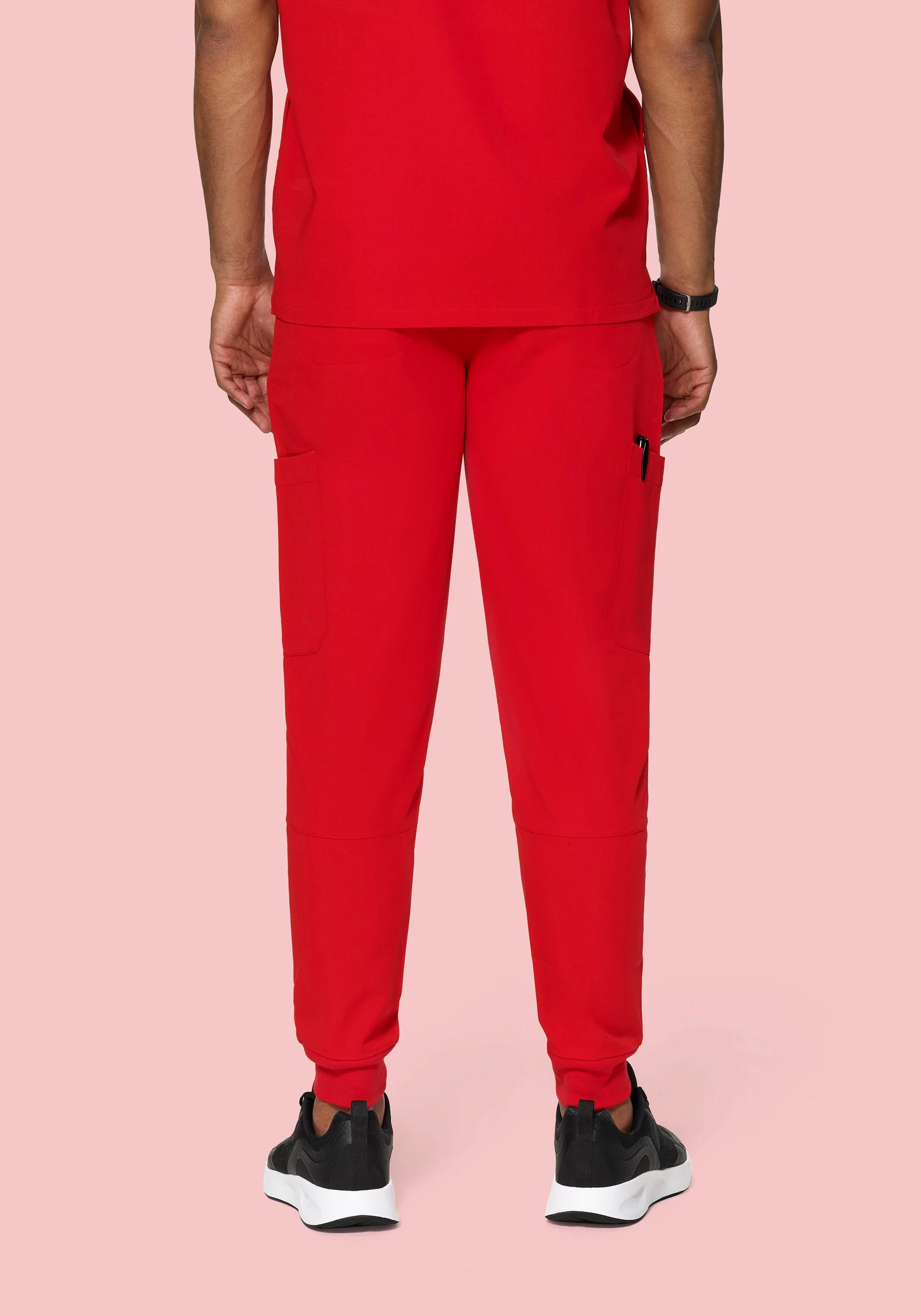 7 Pocket Joggers Candy Red - Image 4