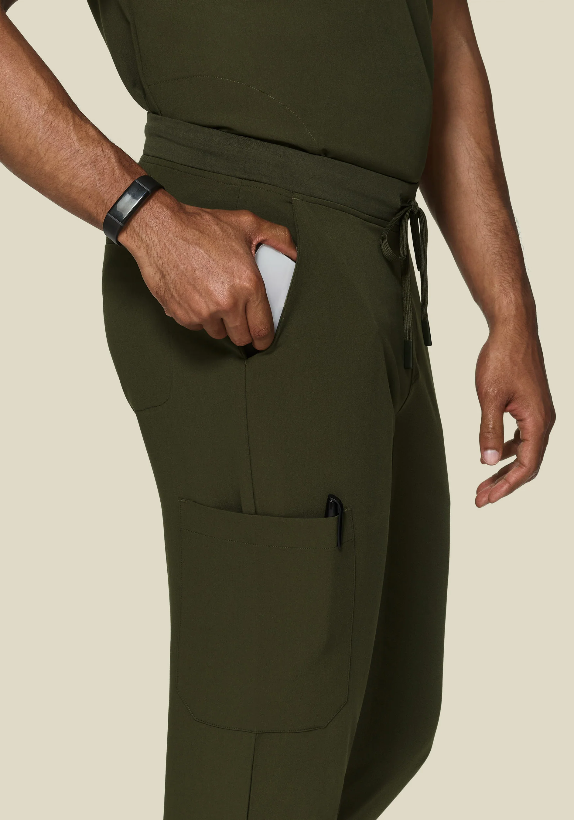 7 Pocket Joggers Olive - Image 4